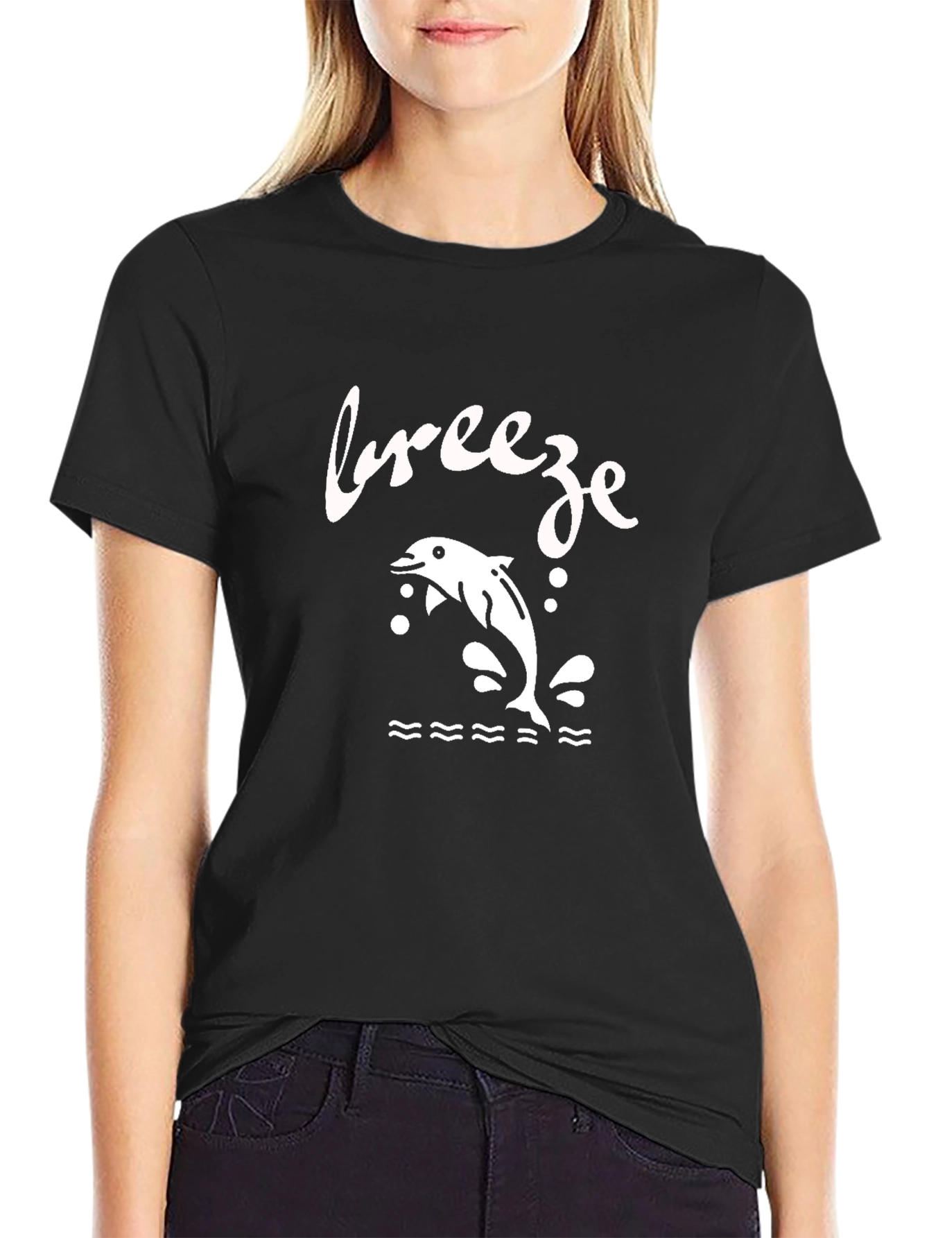 Breeze Dolphin Graphic T-Shirt - Stylish & Comfortable