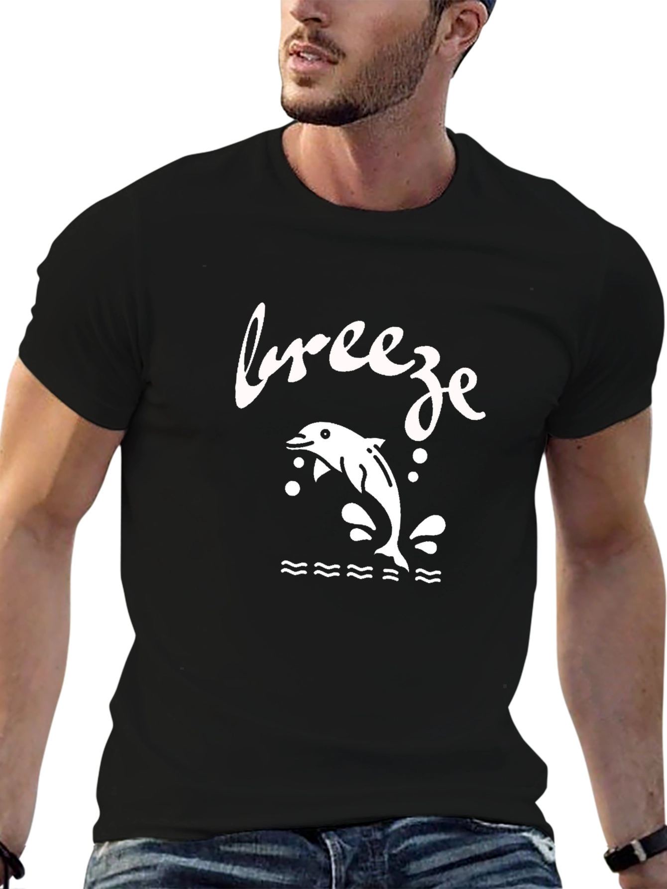 Breeze Dolphin Graphic T-Shirt - Stylish & Comfortable