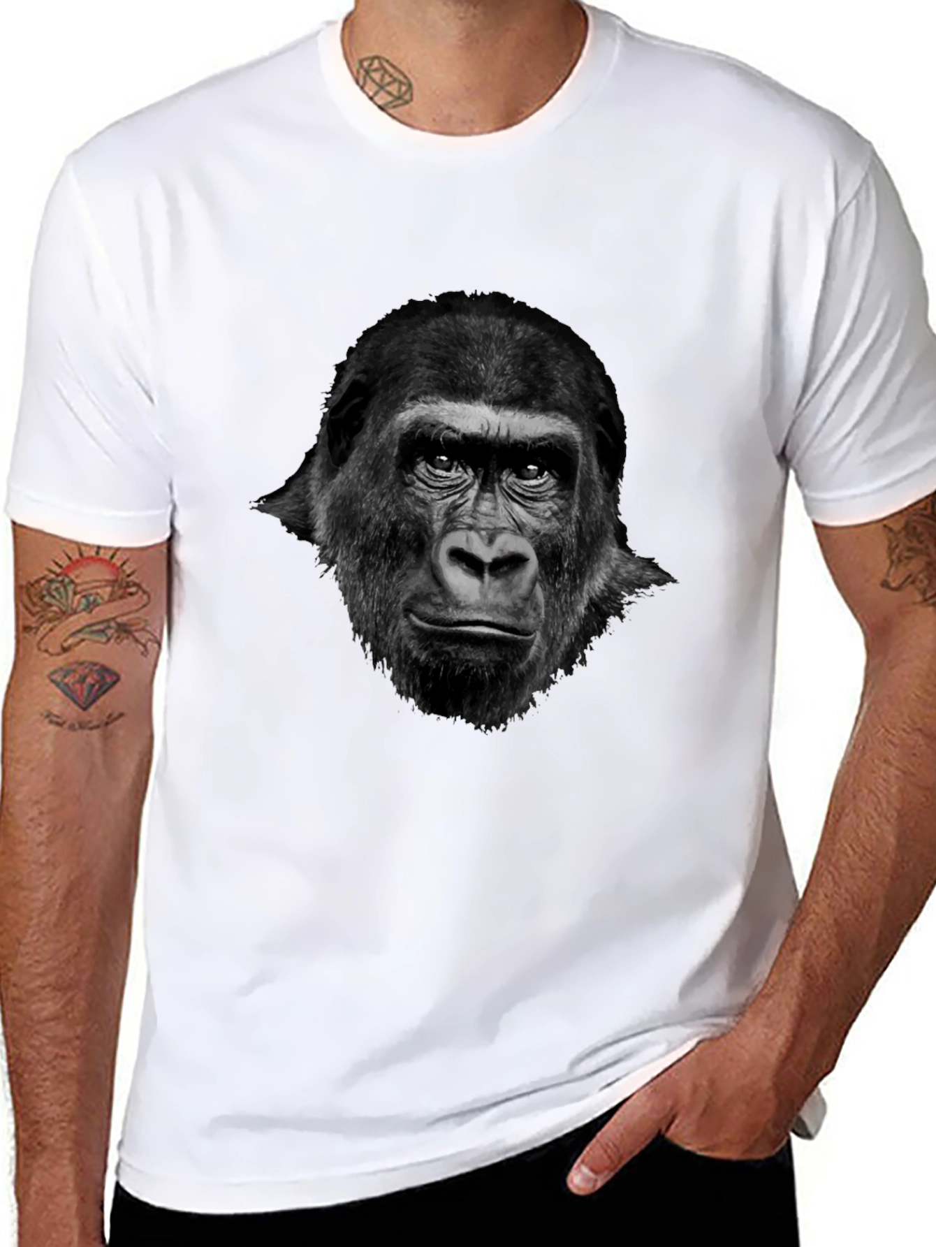 Gorilla Graphic Tee - Cool Animal Print Shirt