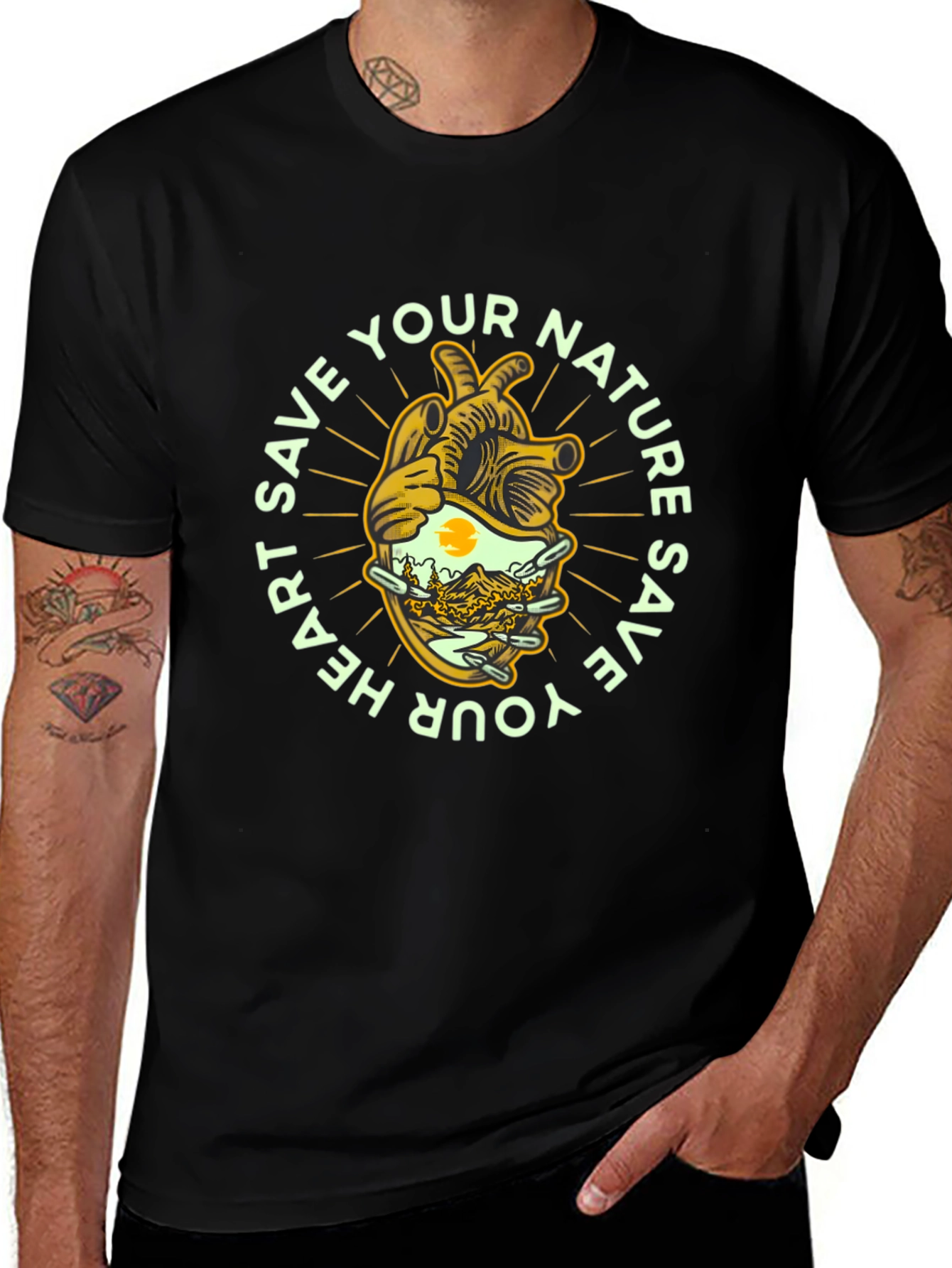 Save Nature Heart Graphic Tee