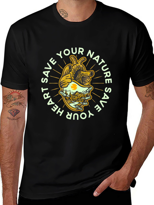 Save Nature Heart Graphic Tee