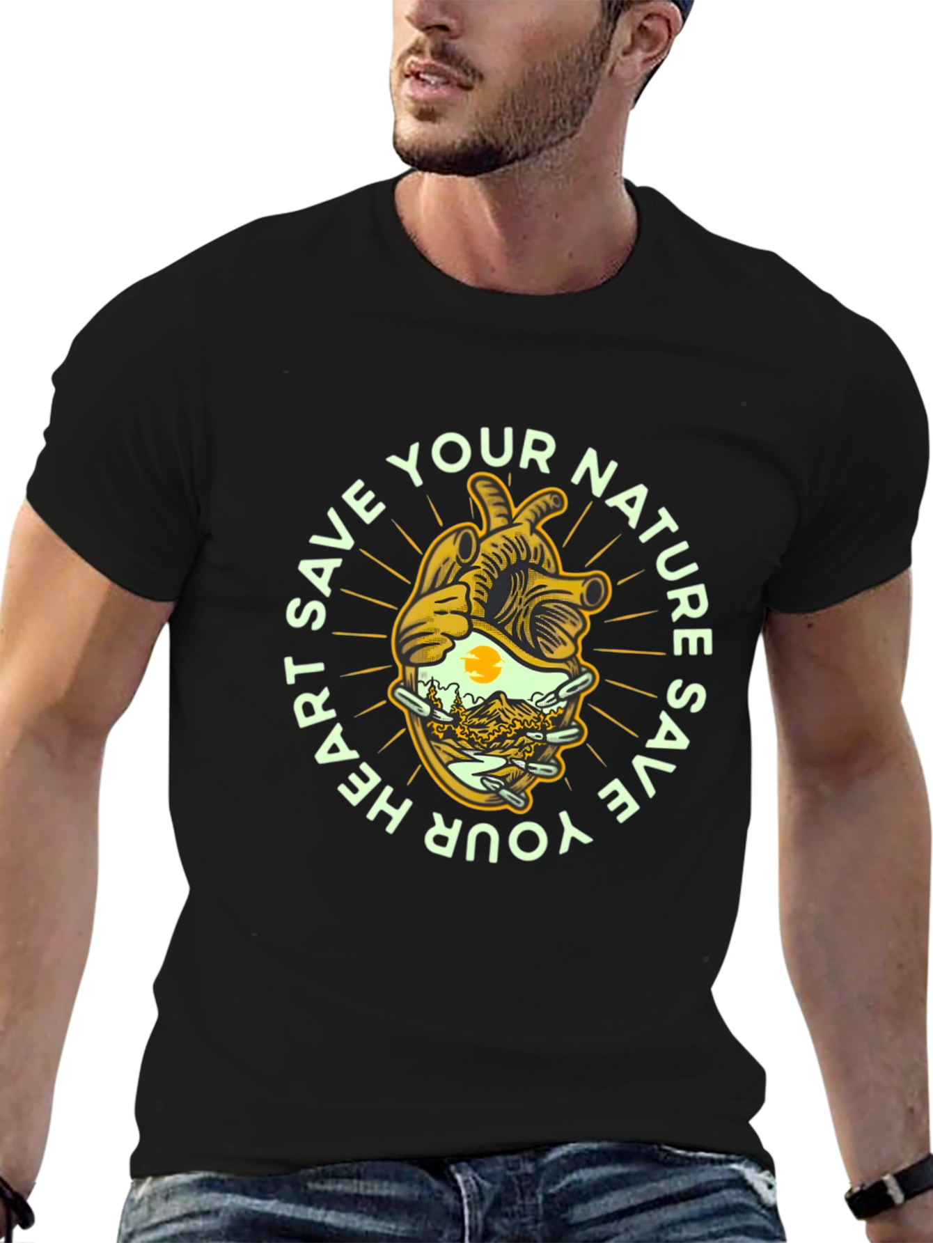 Save Nature Heart Graphic Tee
