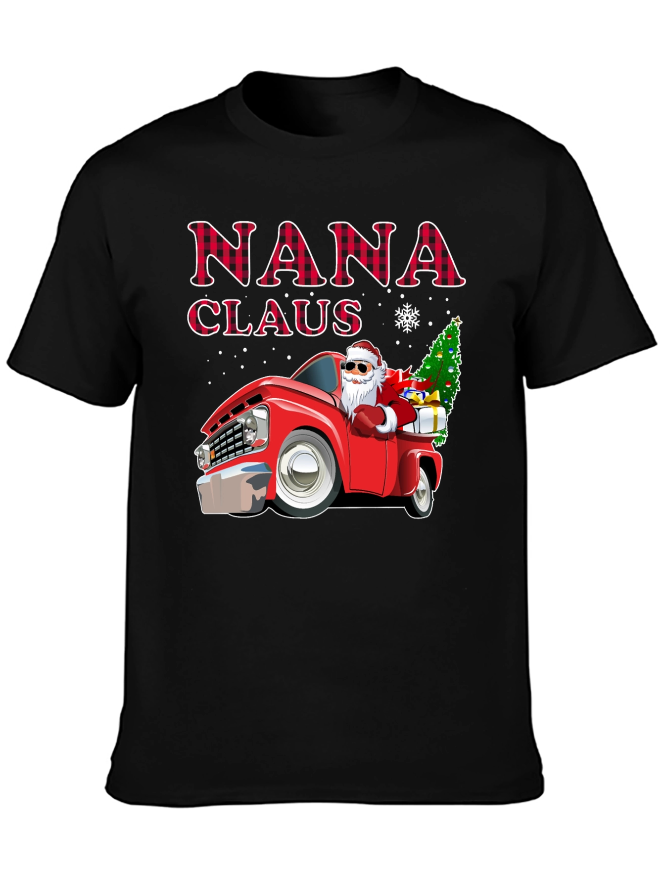 Nana Claus Christmas Truck Graphic Tee