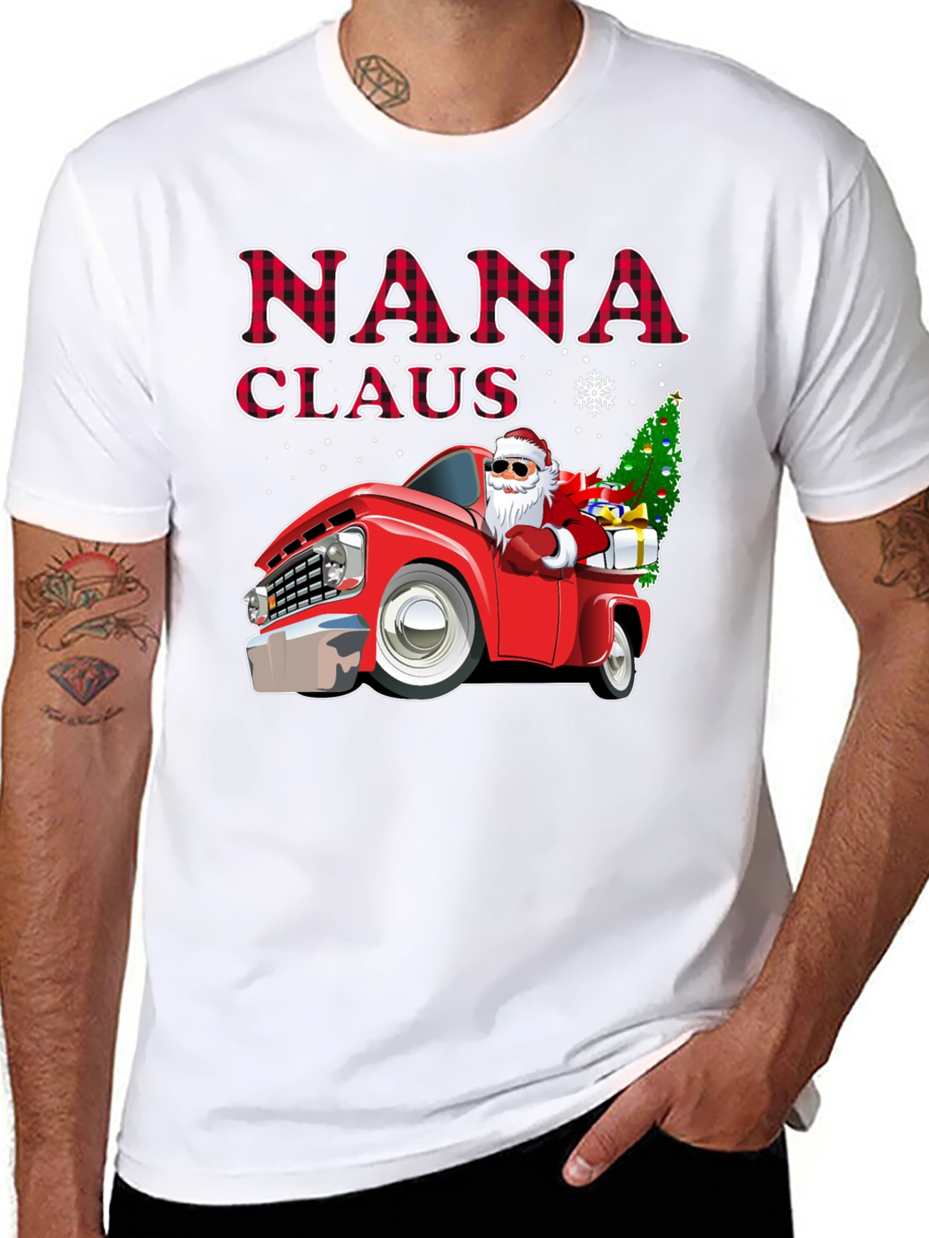 Nana Claus Christmas Truck Graphic Tee