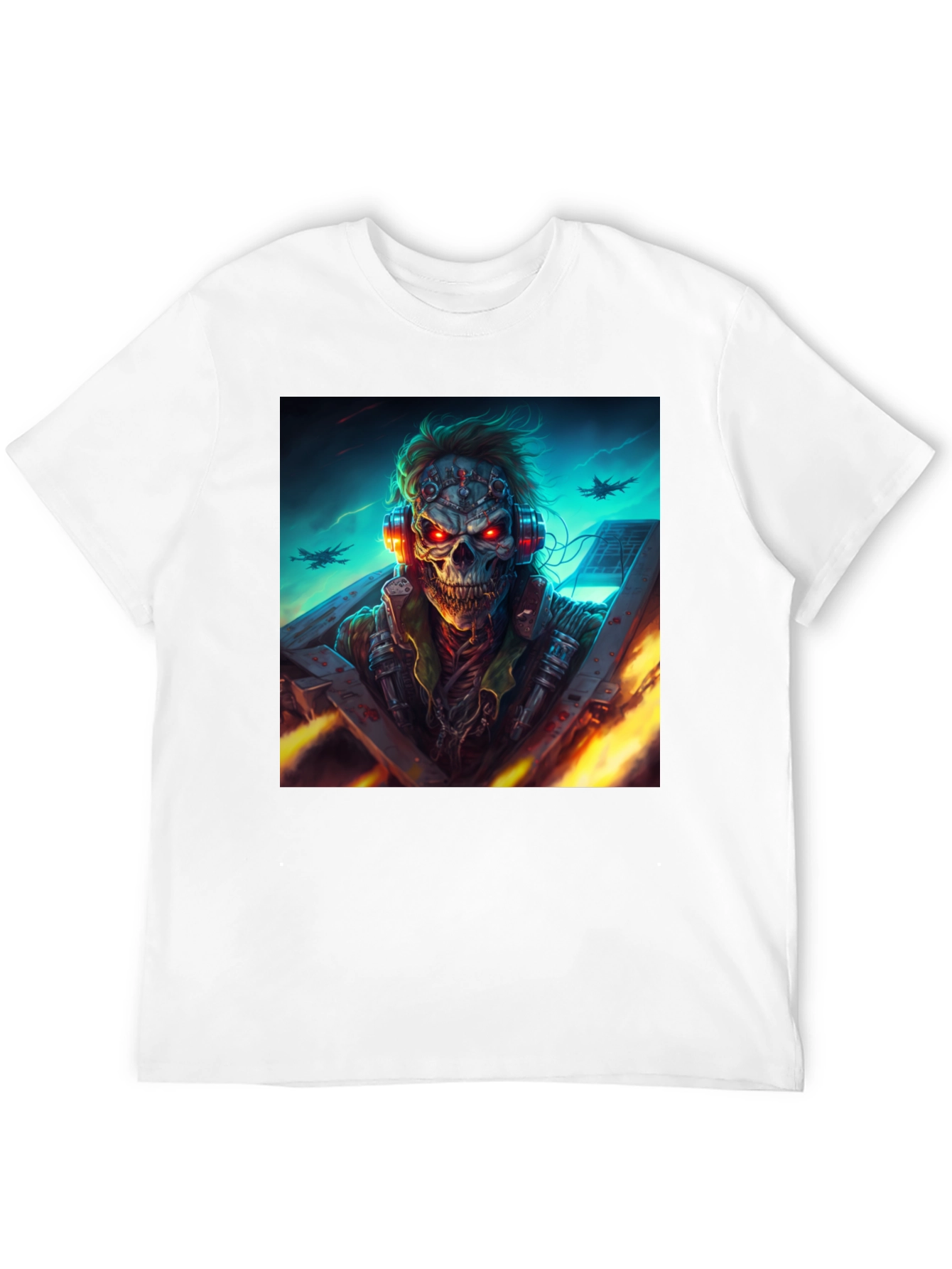 Skull Pilot T-Shirt - Dark Graphic Tee
