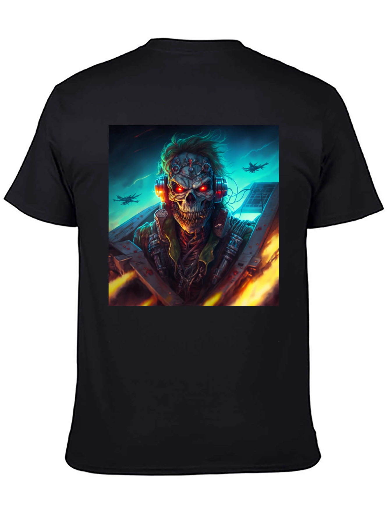 Skull Pilot T-Shirt - Dark Graphic Tee
