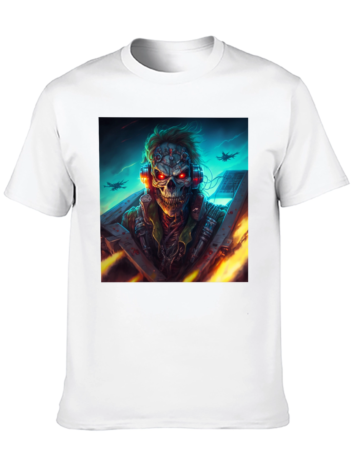 Skull Pilot T-Shirt - Dark Graphic Tee