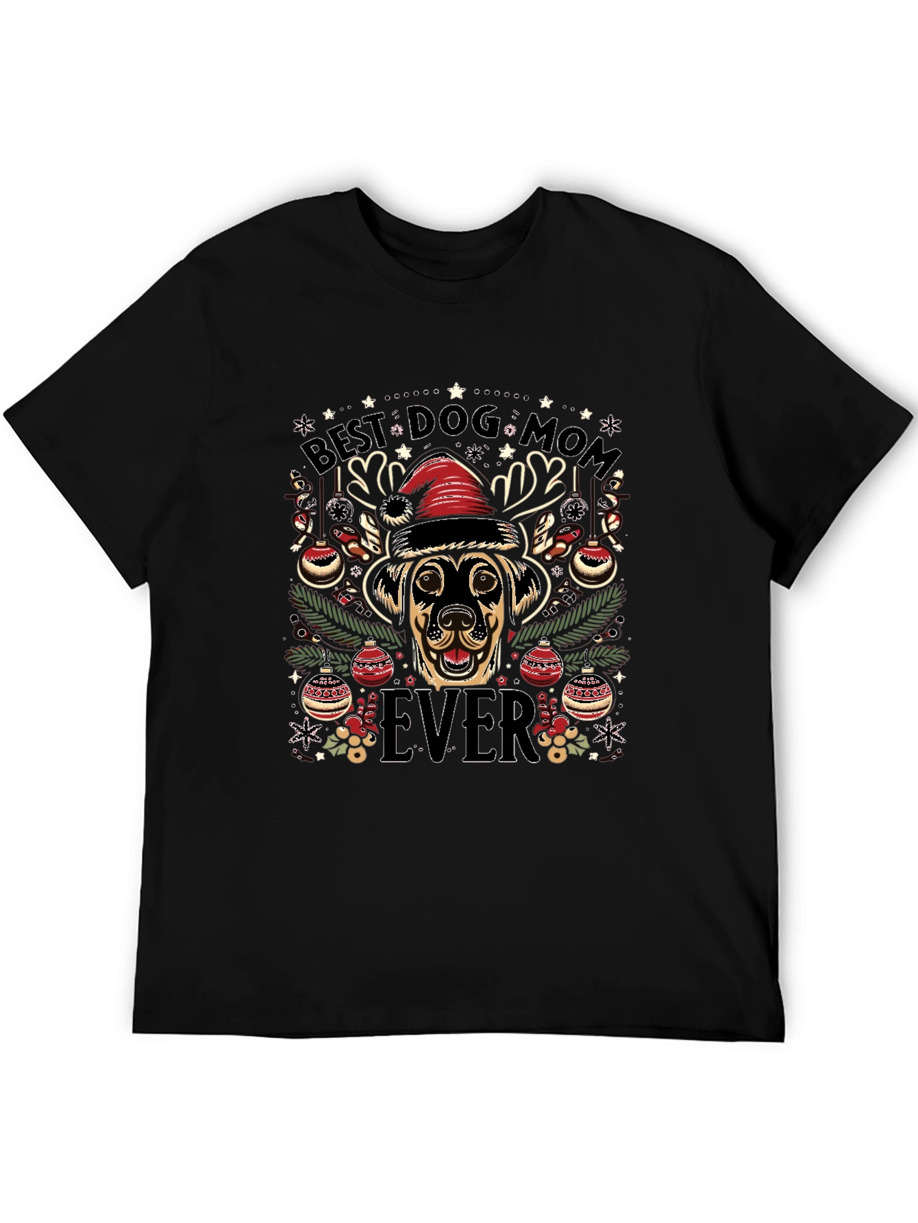 Best Dog Mom Ever Christmas T-Shirt
