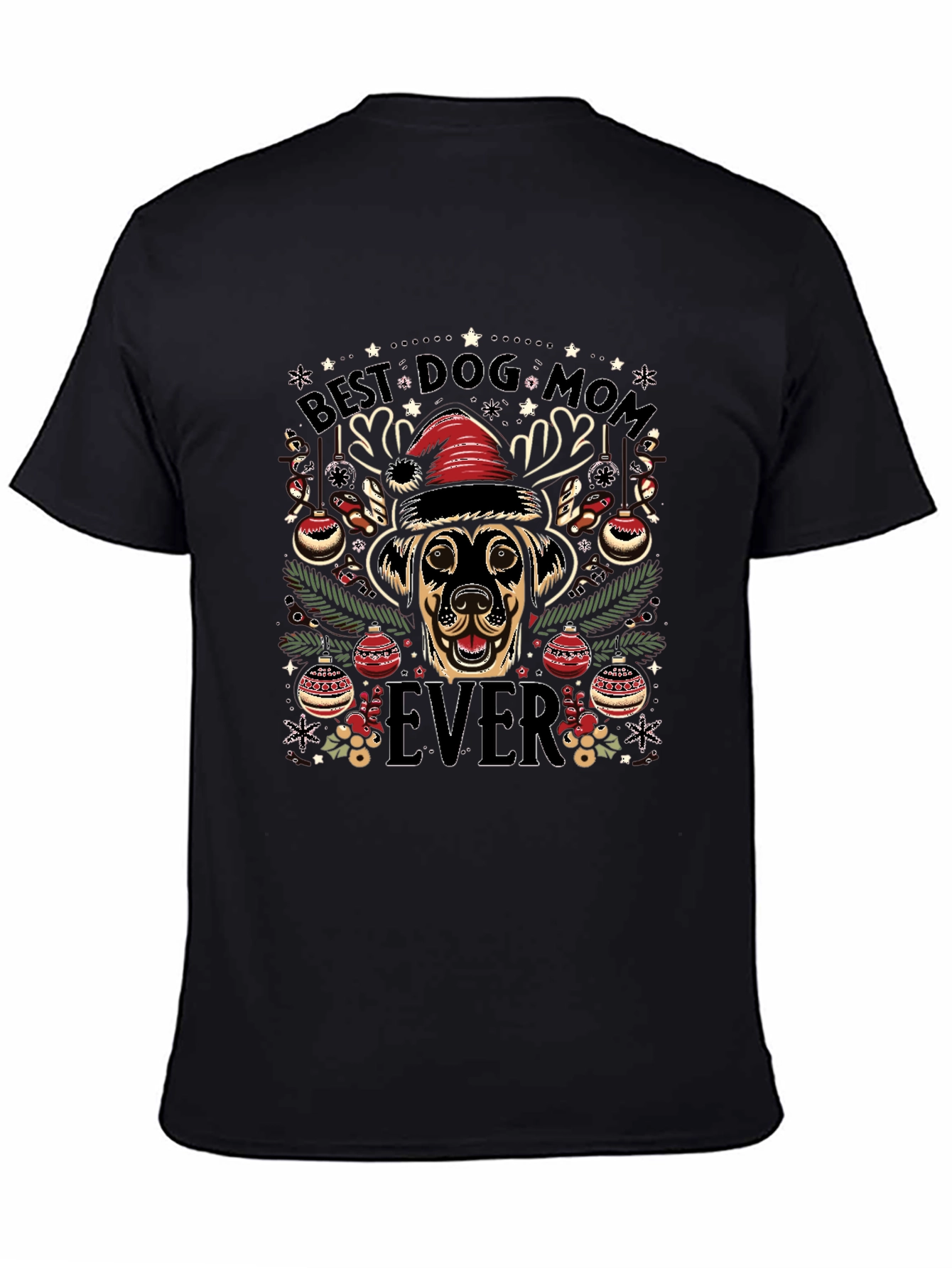 Best Dog Mom Ever Christmas T-Shirt