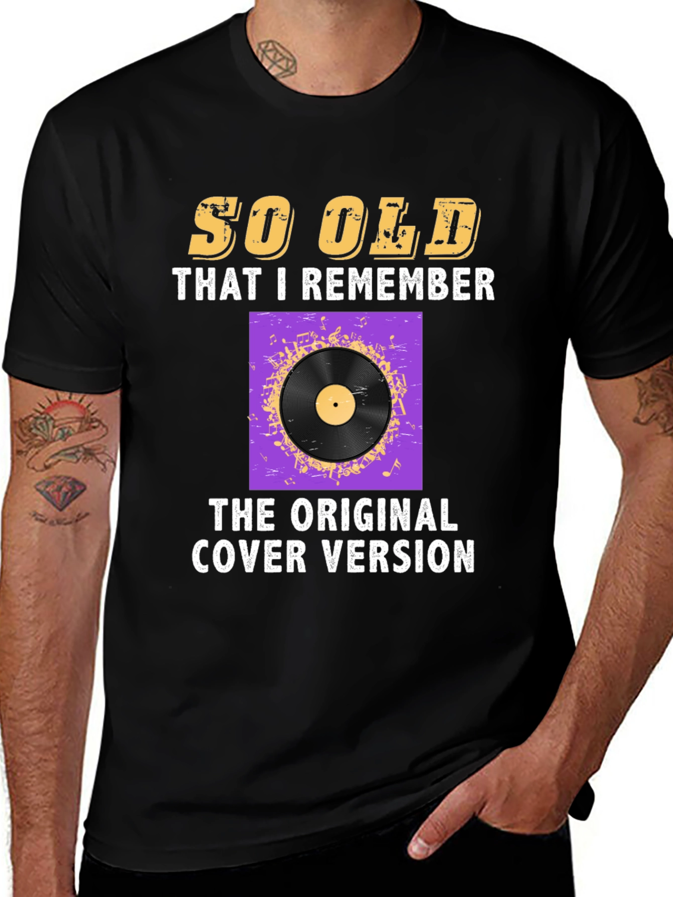 Retro Music Lover T-Shirt - Original Cover Version