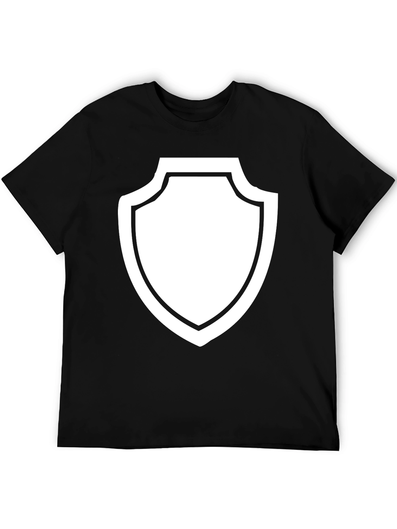 Black T-Shirt with Shield Graphic