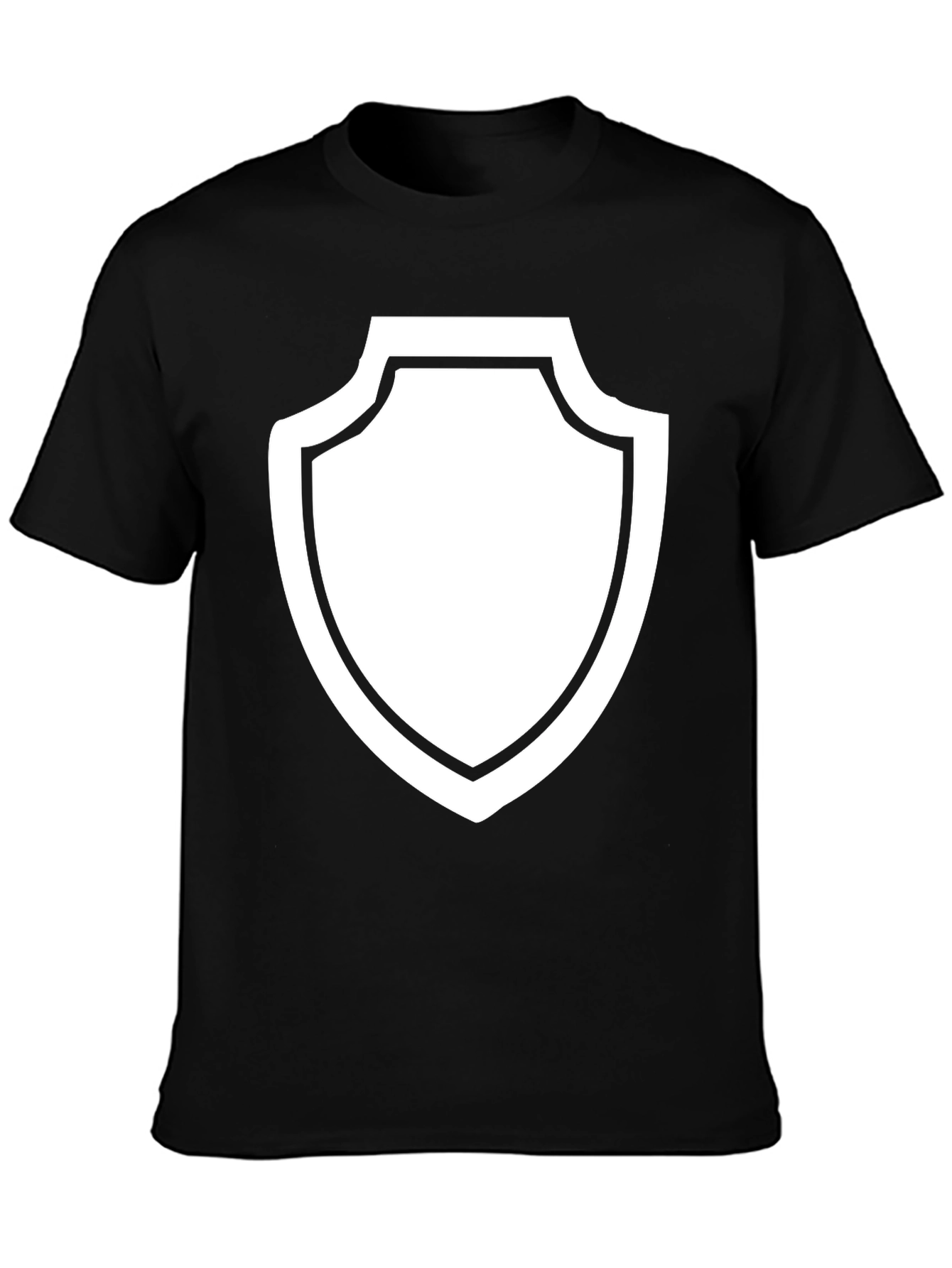 Black T-Shirt with Shield Graphic