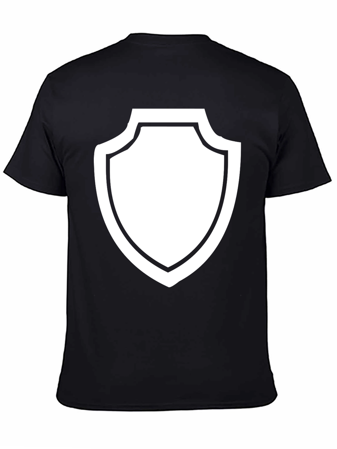 Black T-Shirt with Shield Graphic