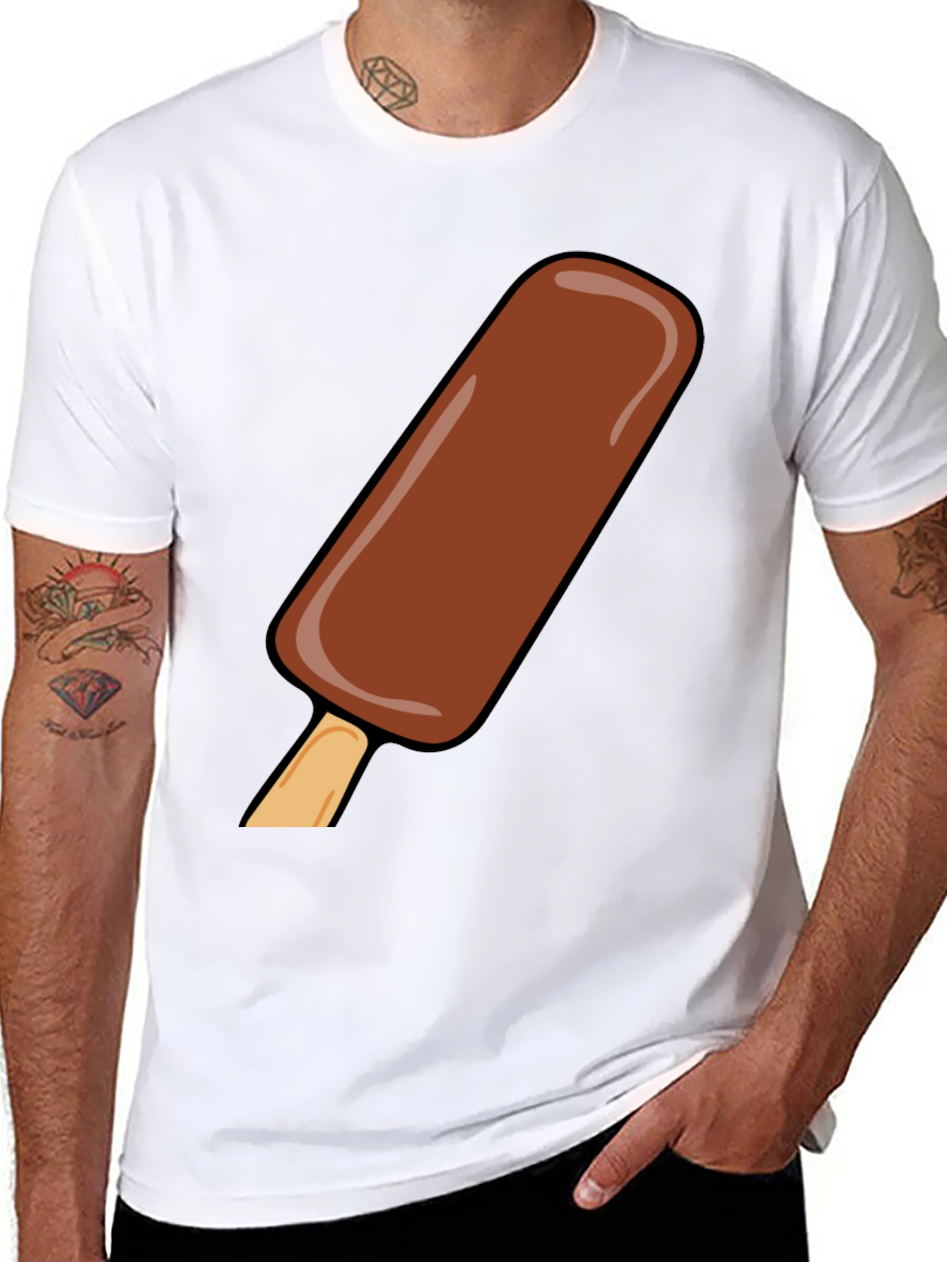 Chocolate Ice Cream Bar Graphic T-Shirt