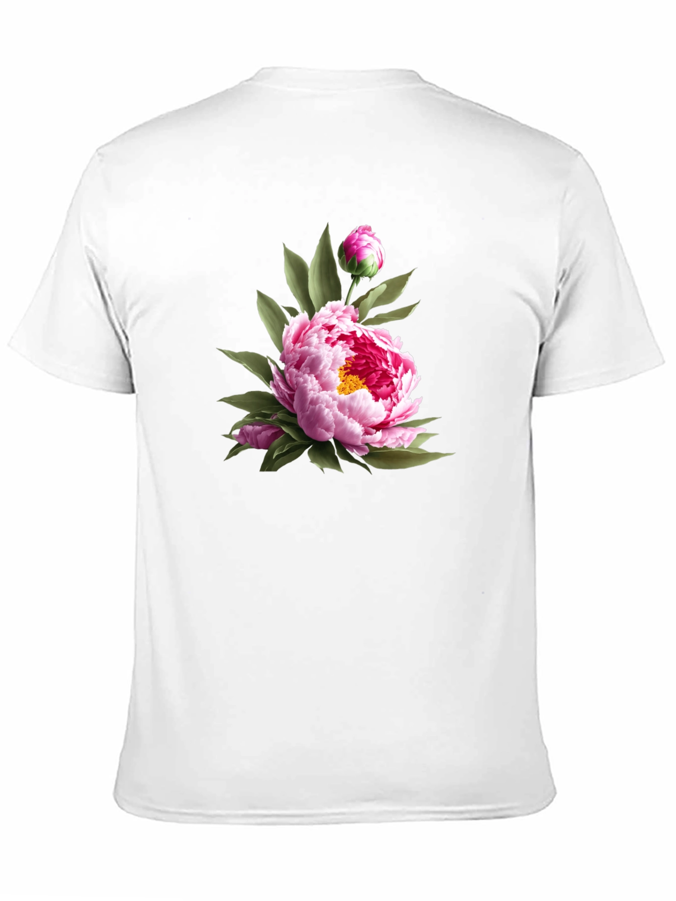 Floral Peony Black T-Shirt