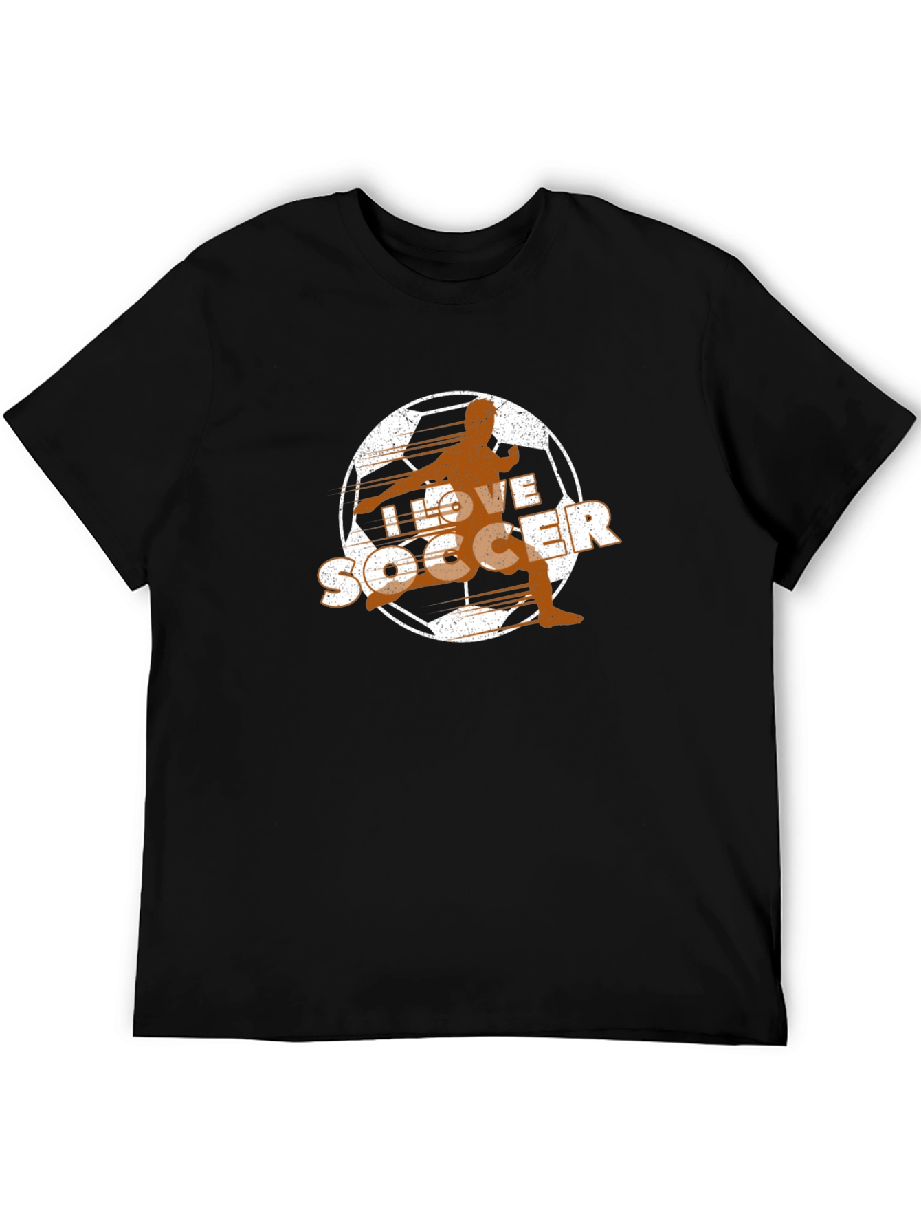 I Love Soccer T-Shirt - Black Graphic Tee