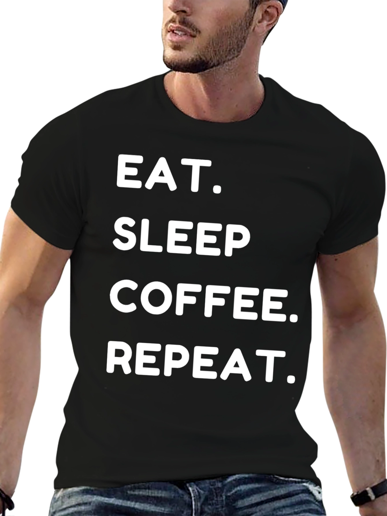 Eat Sleep Coffee Repeat Graphic Tee