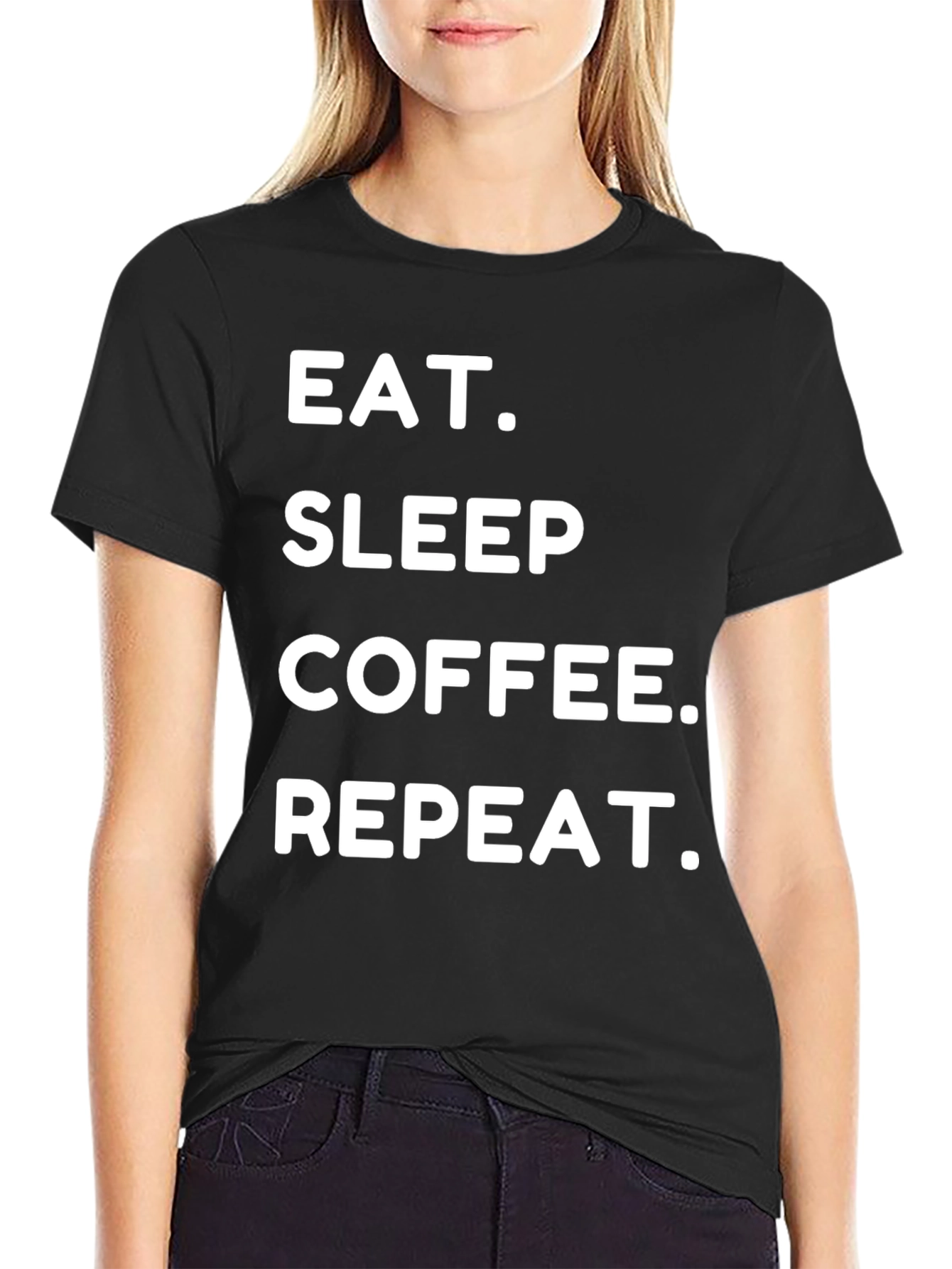 Eat Sleep Coffee Repeat Graphic Tee