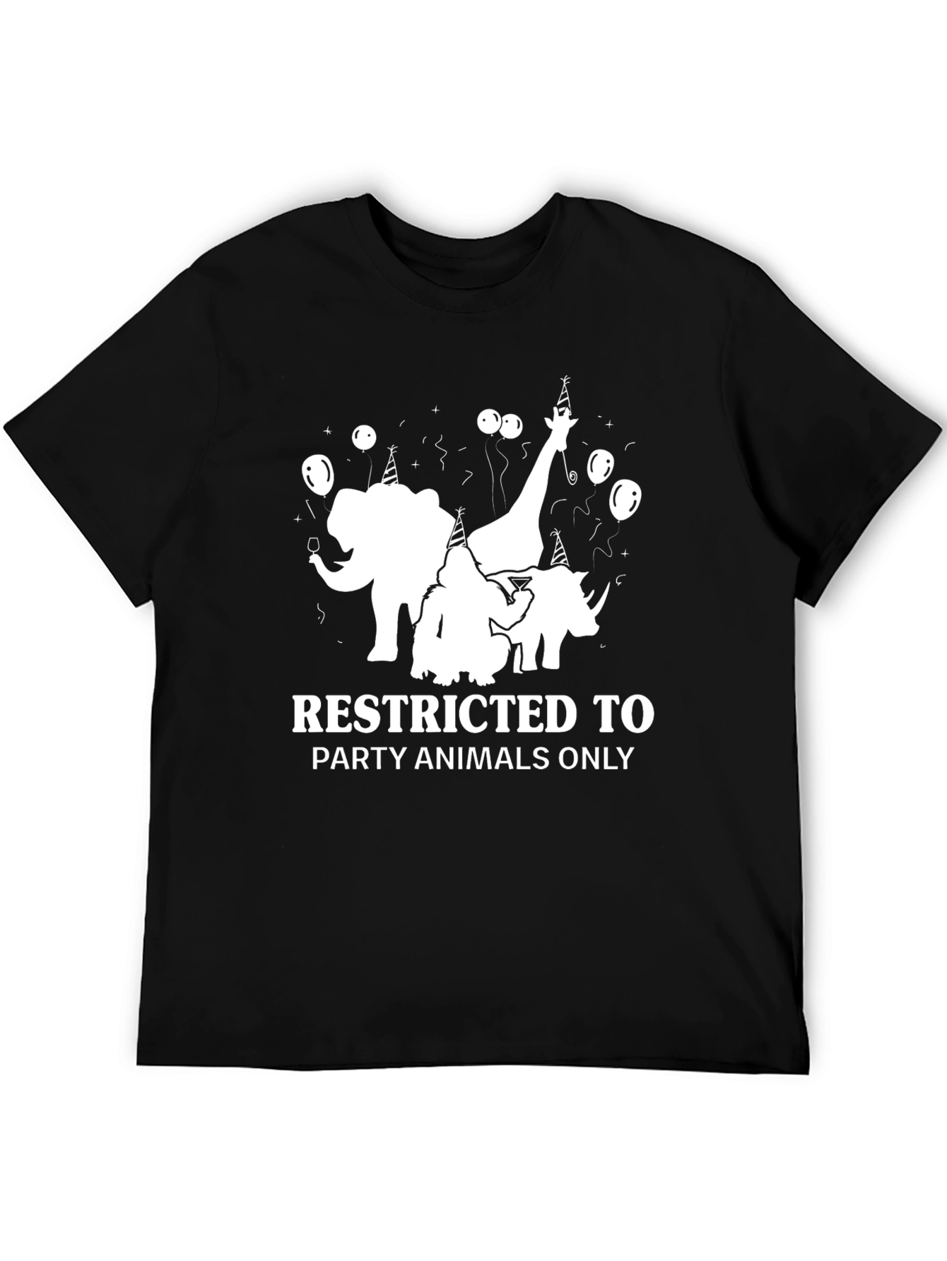 Party Animals Only Graphic Tee - Black