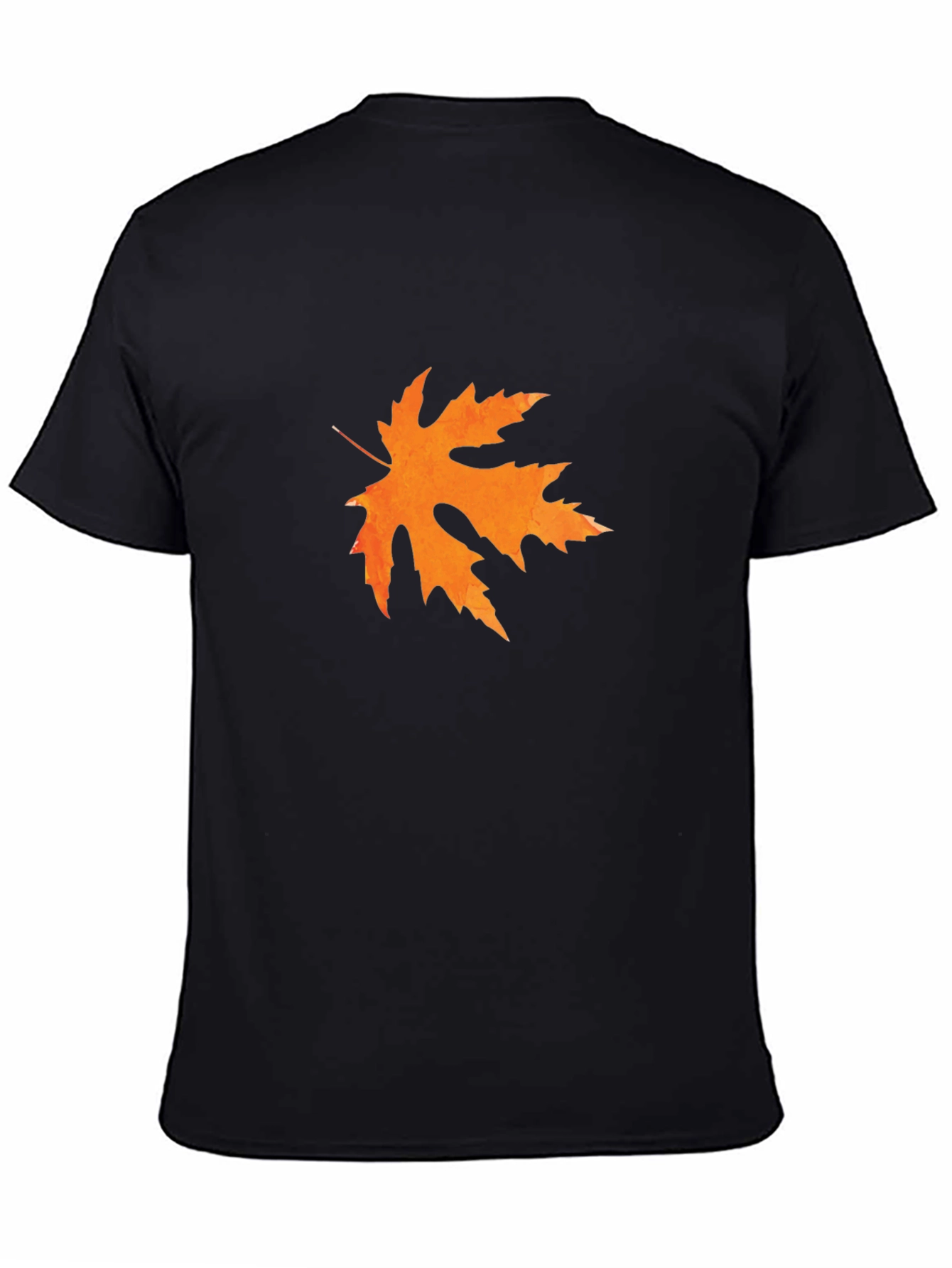 Autumn Leaf Graphic Tee - Black Casual Shirt