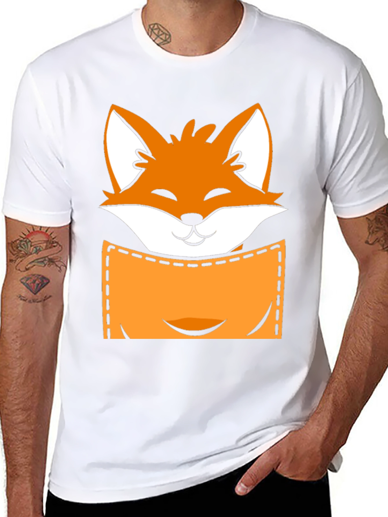 Fox Pocket T-Shirt - Novelty Graphic Tee