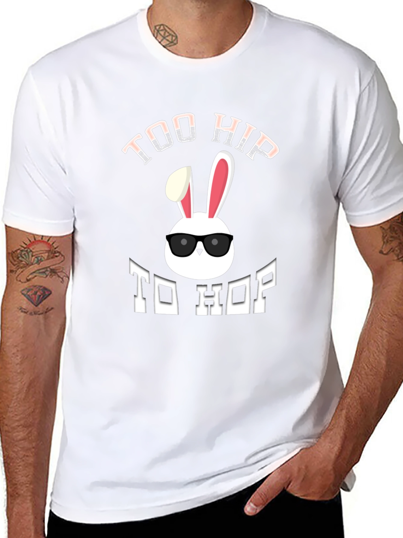 Too Hip To Hop T-Shirt - Easter Bunny