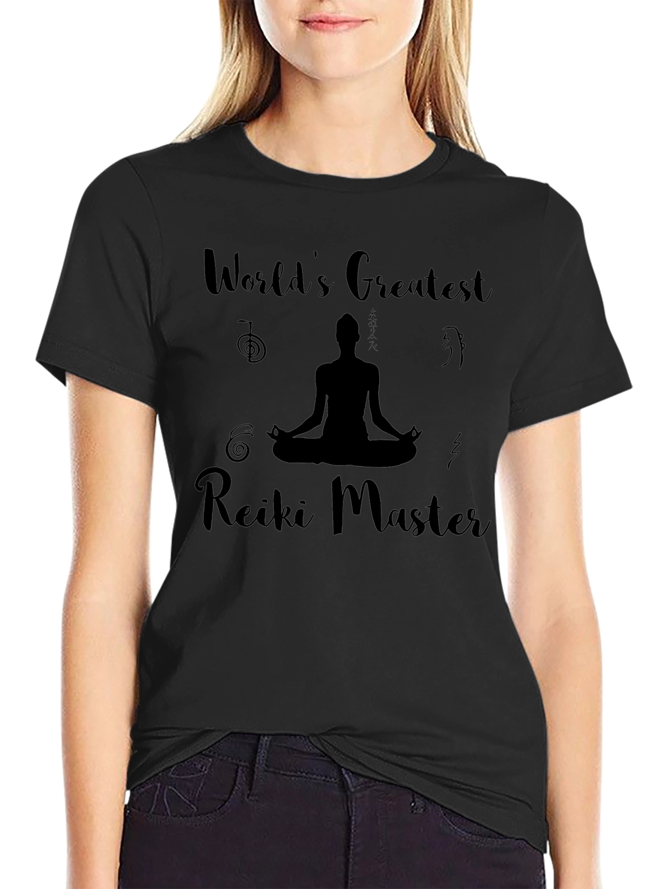 Worlds Greatest Reiki Master Black T-Shirt