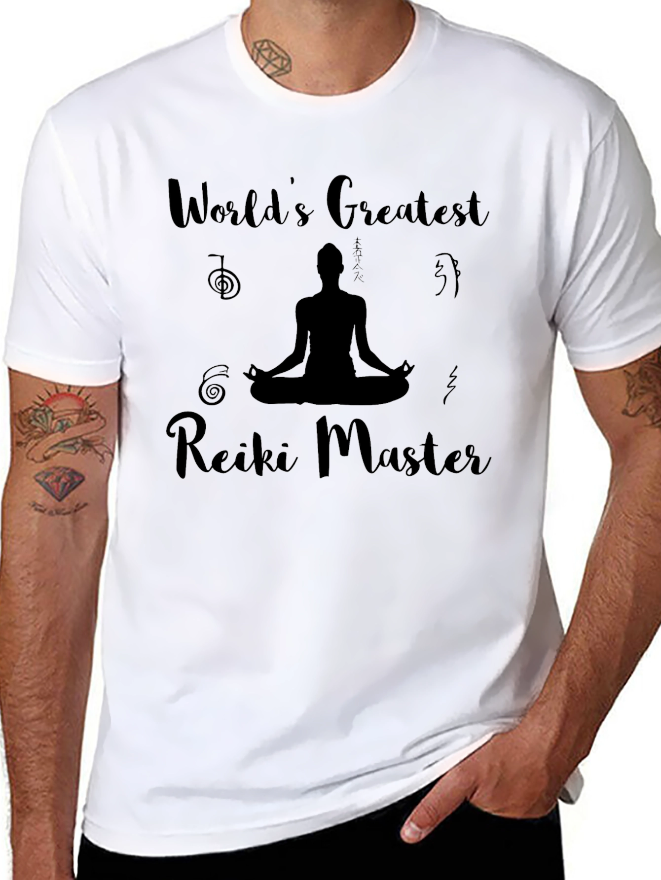 Worlds Greatest Reiki Master Black T-Shirt