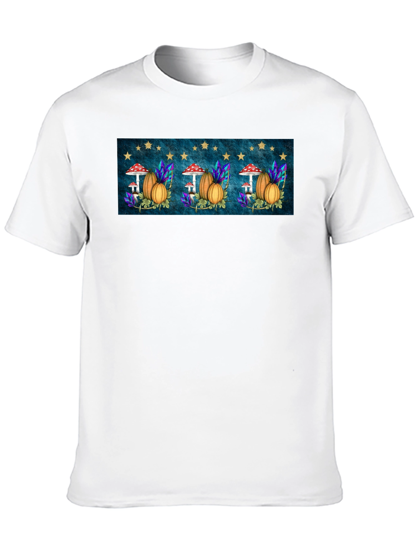 Autumnal Harvest T-Shirt -  Mushrooms & Pumpkins