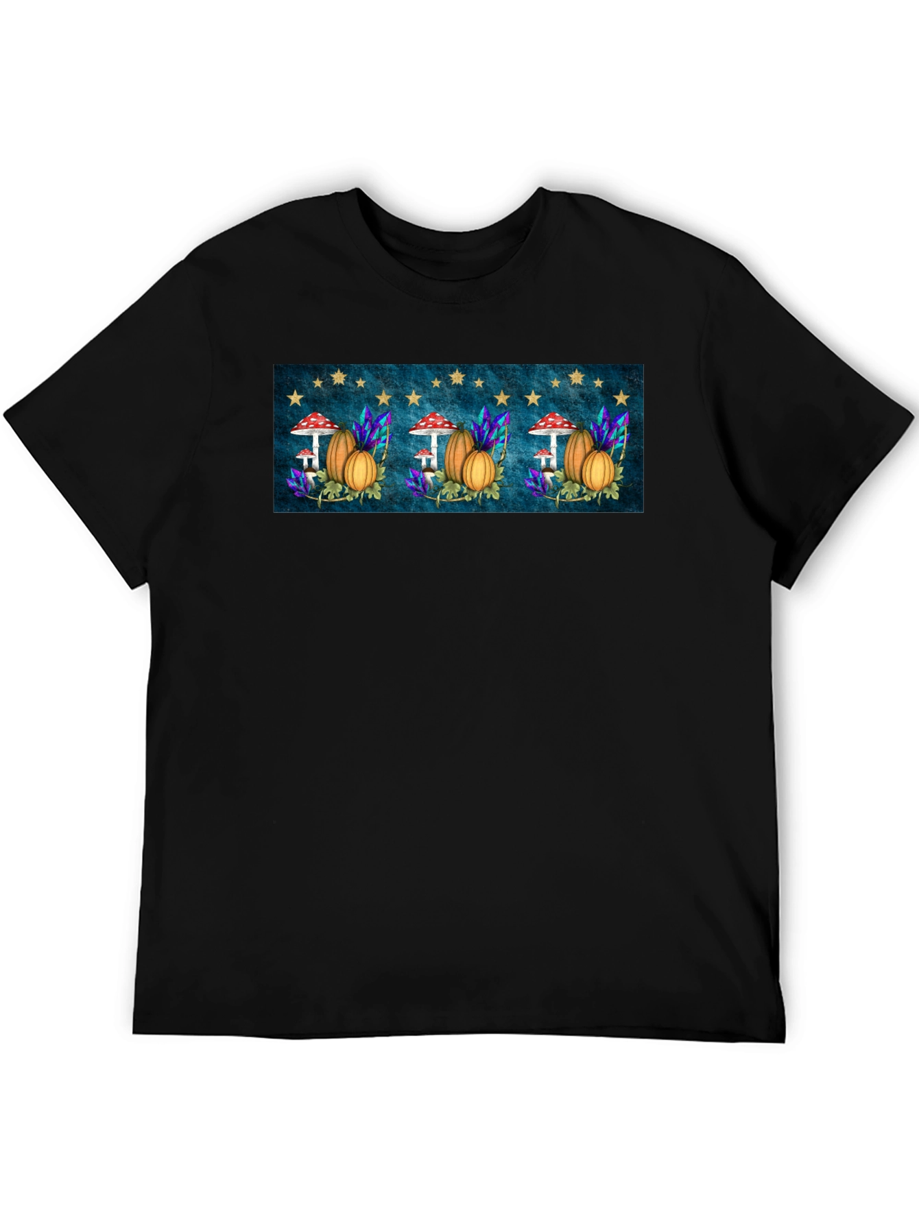 Autumnal Harvest T-Shirt -  Mushrooms & Pumpkins