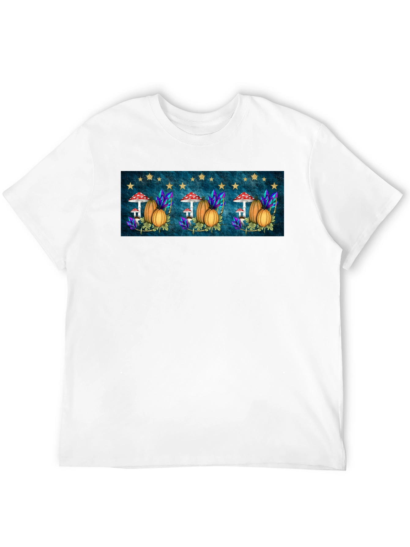 Autumnal Harvest T-Shirt -  Mushrooms & Pumpkins