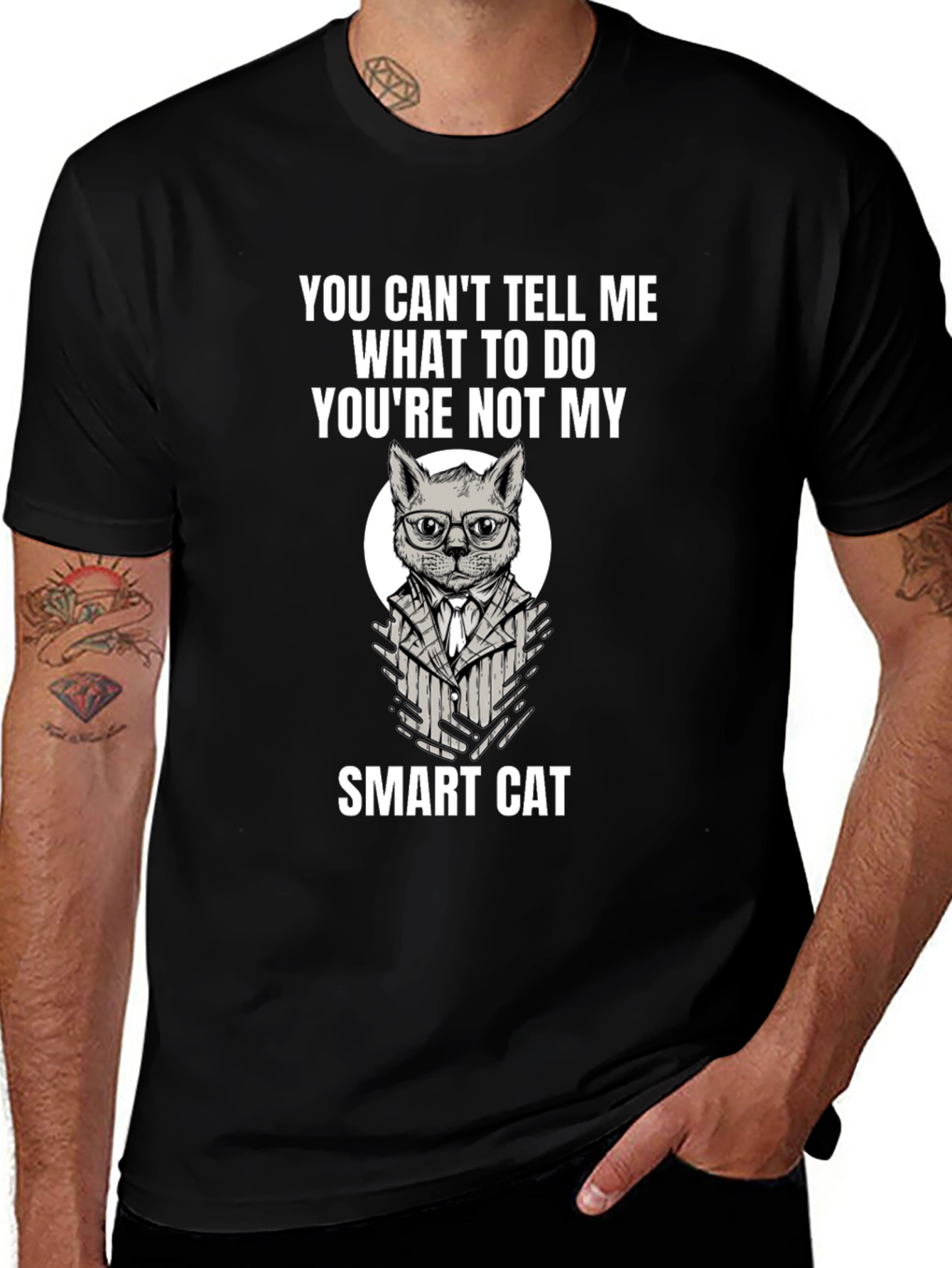 Smart Cat T-Shirt: Youre Not My Boss!