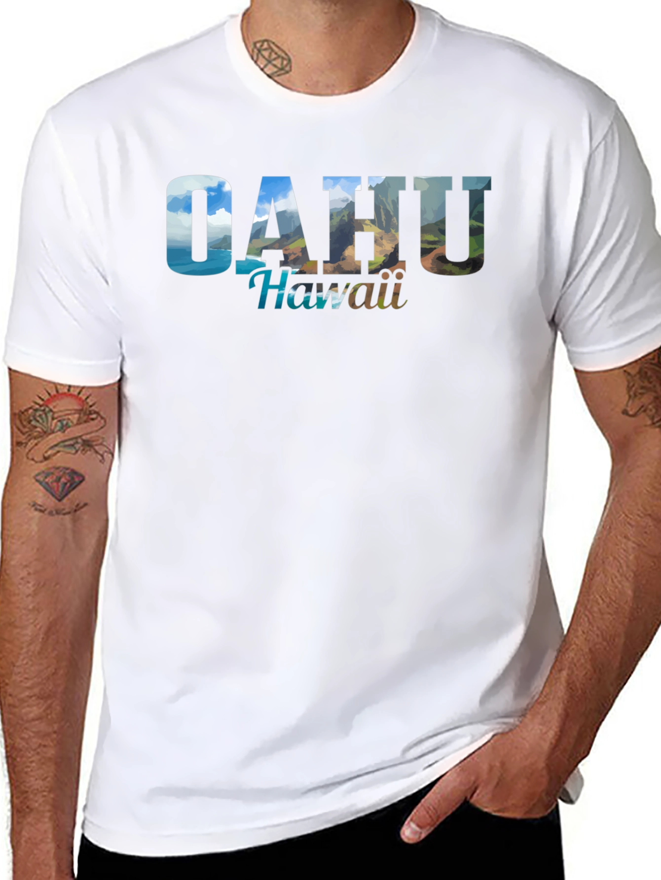 Oahu Hawaii Graphic Tee - Island Adventure Shirt