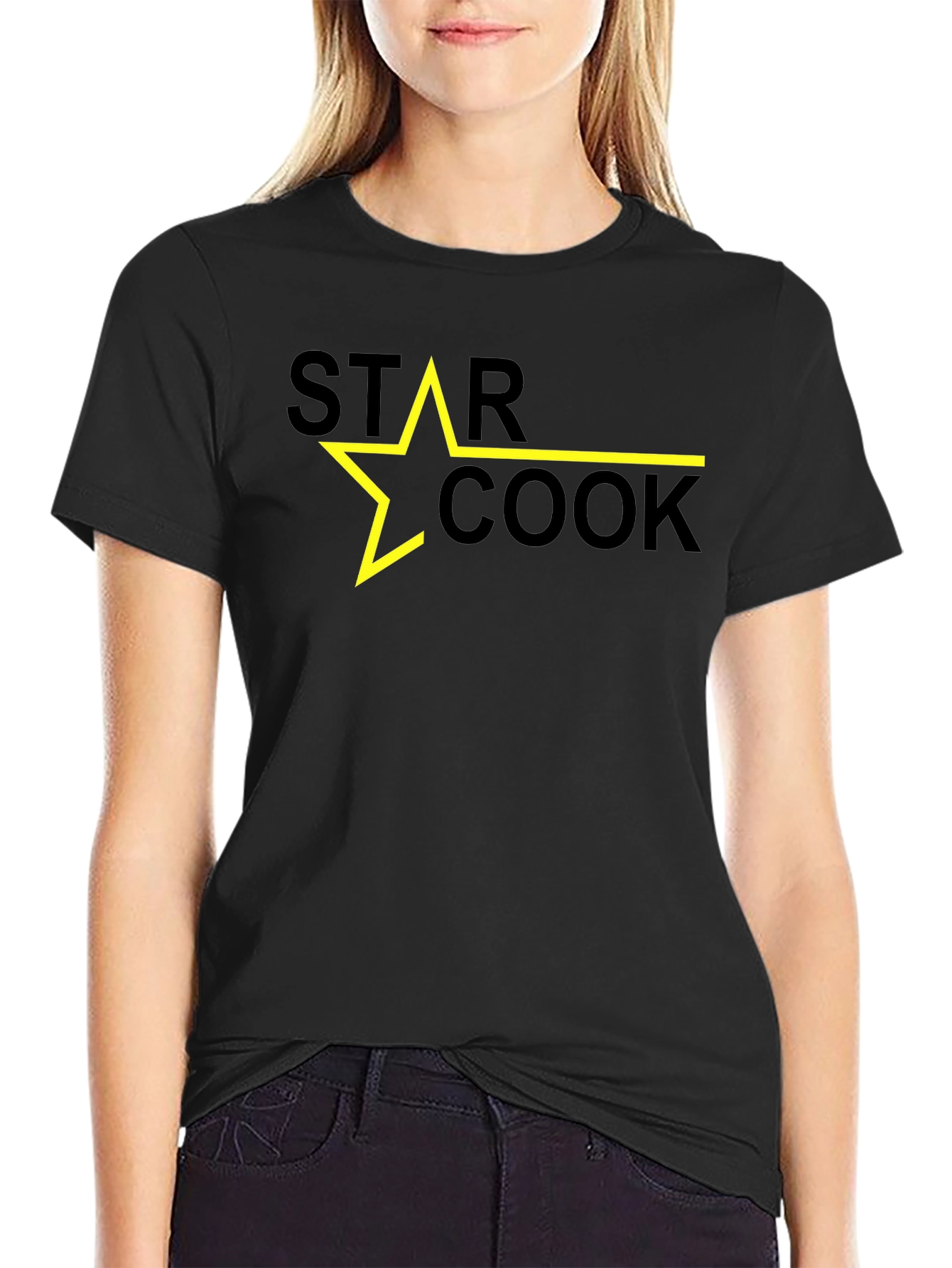 Star Cook T-Shirt - Black Cotton Blend