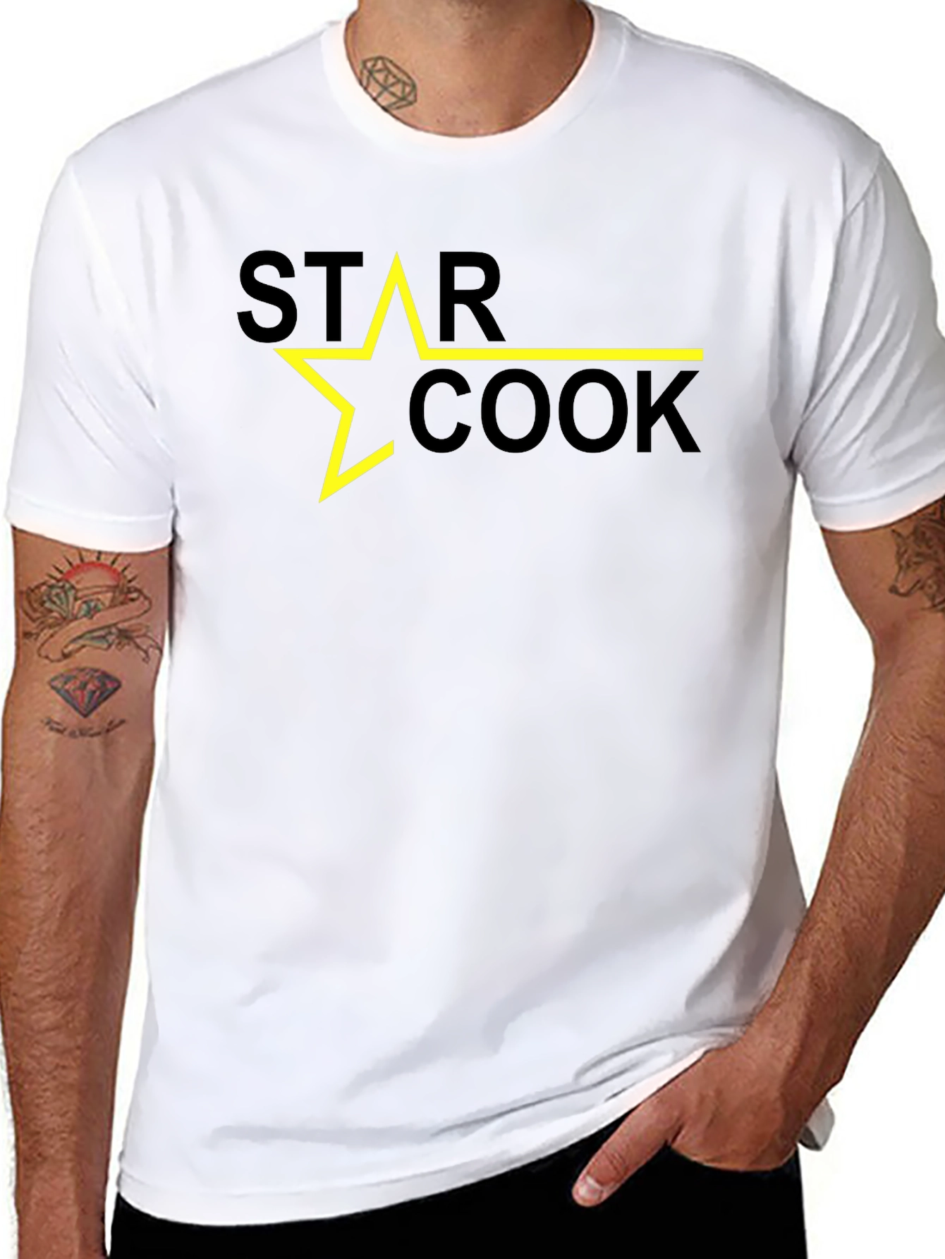 Star Cook T-Shirt - Black Cotton Blend