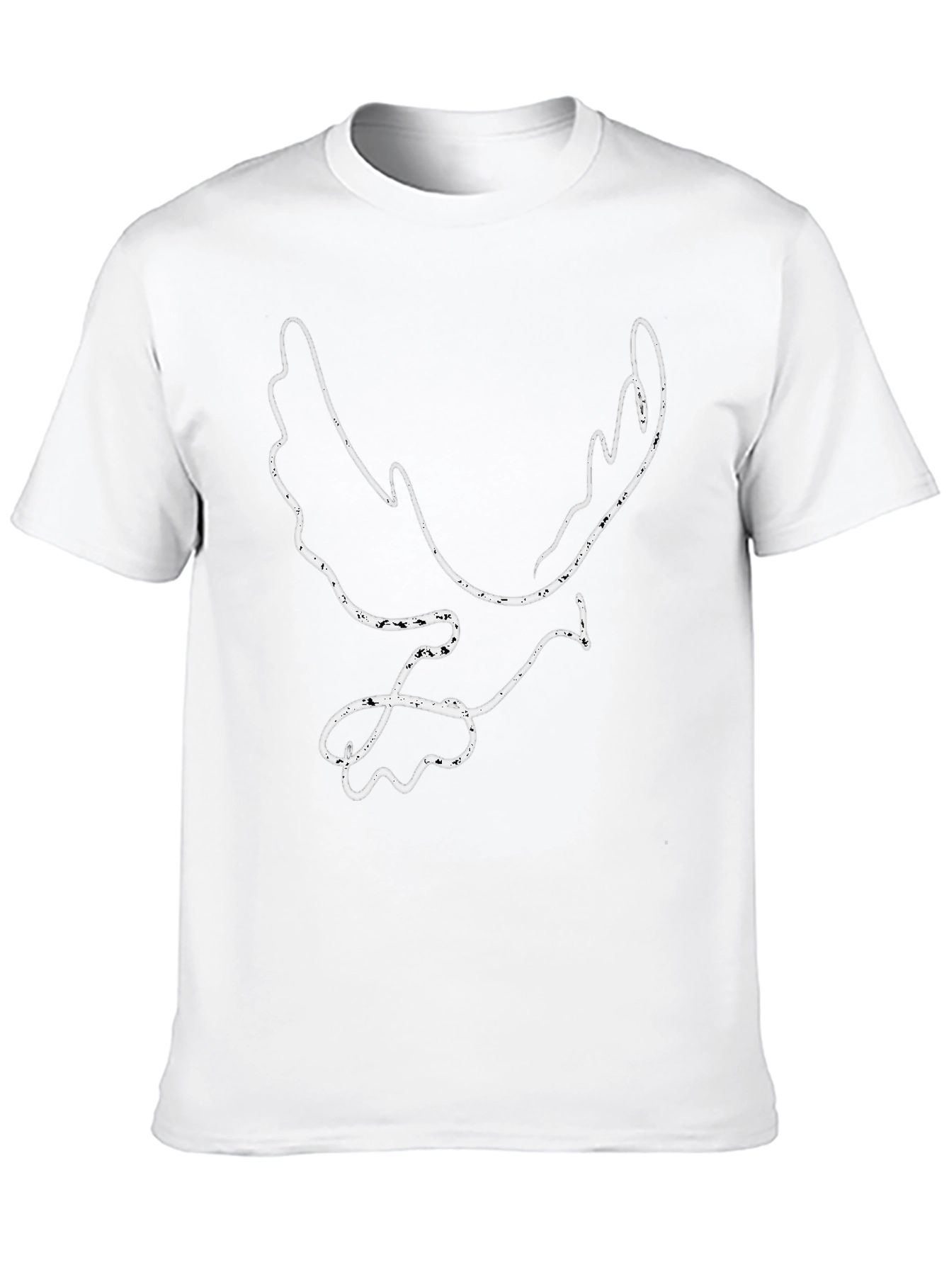 Abstract Dove Outline Black T-Shirt