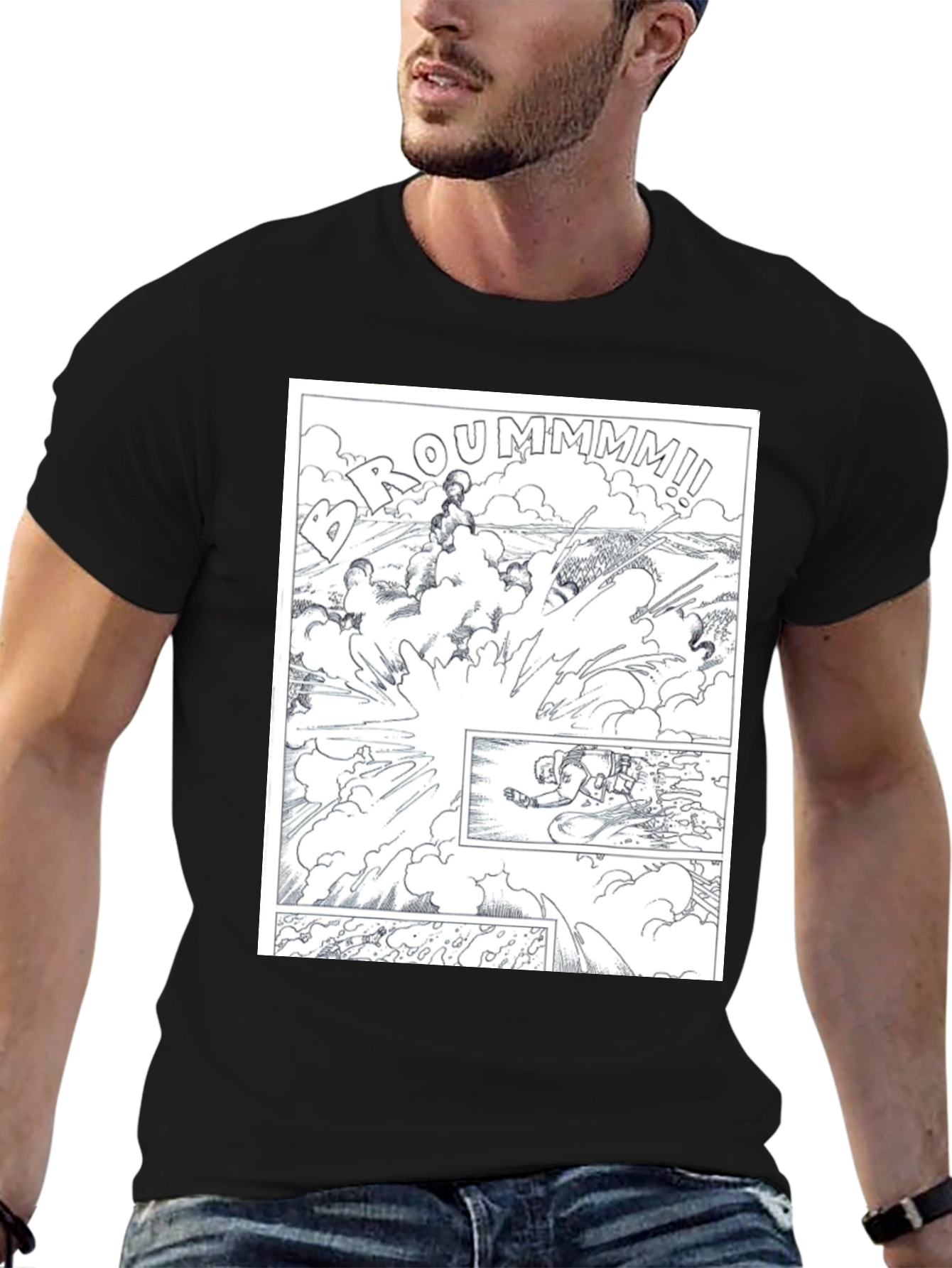 Comic Explosion Graphic Tee - Black
