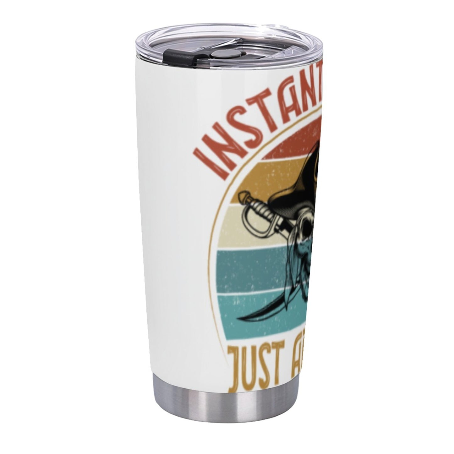 Leak-Proof Graphic Insulated Tumbler - Stainless Steel Daily Drink Cup