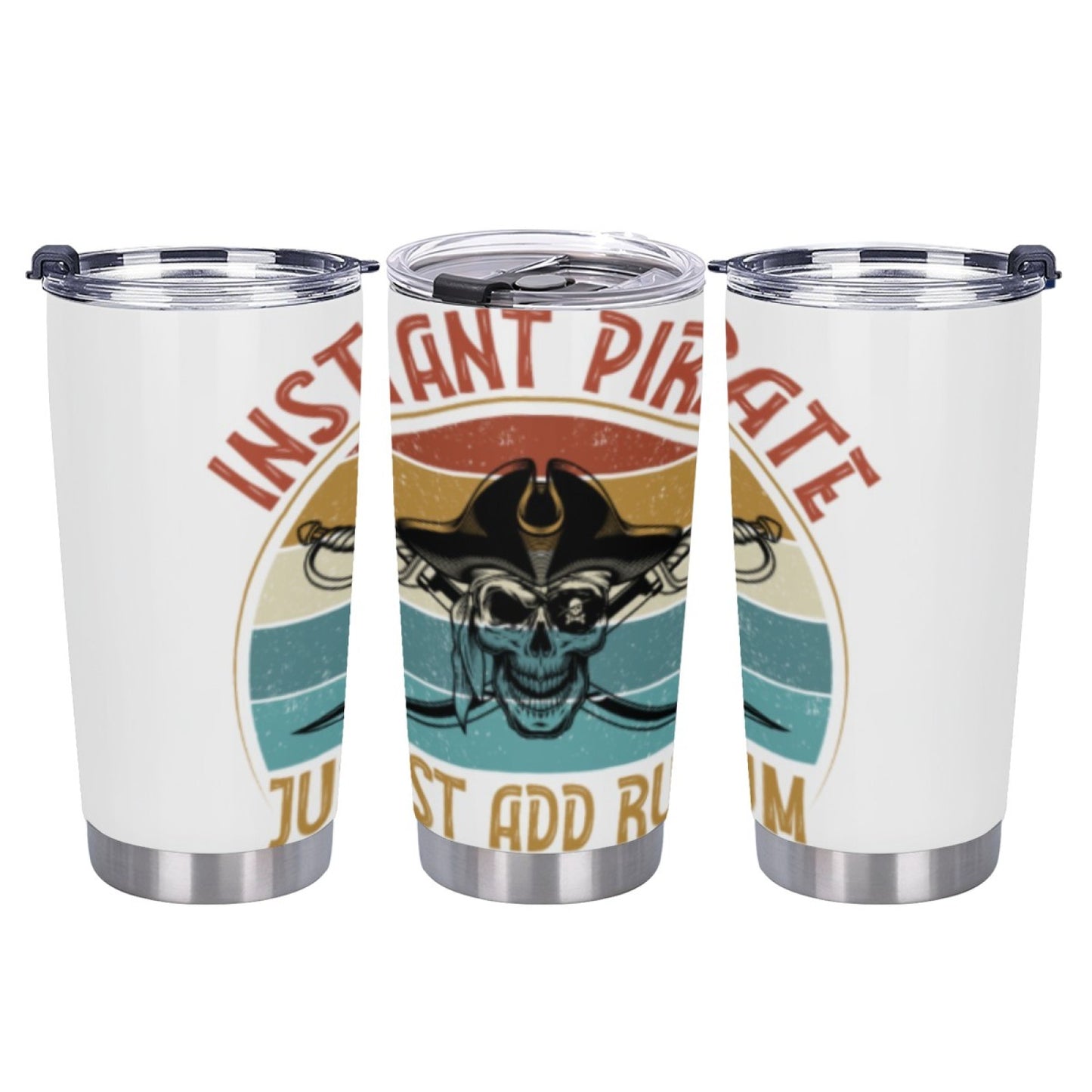 Leak-Proof Graphic Insulated Tumbler - Stainless Steel Daily Drink Cup