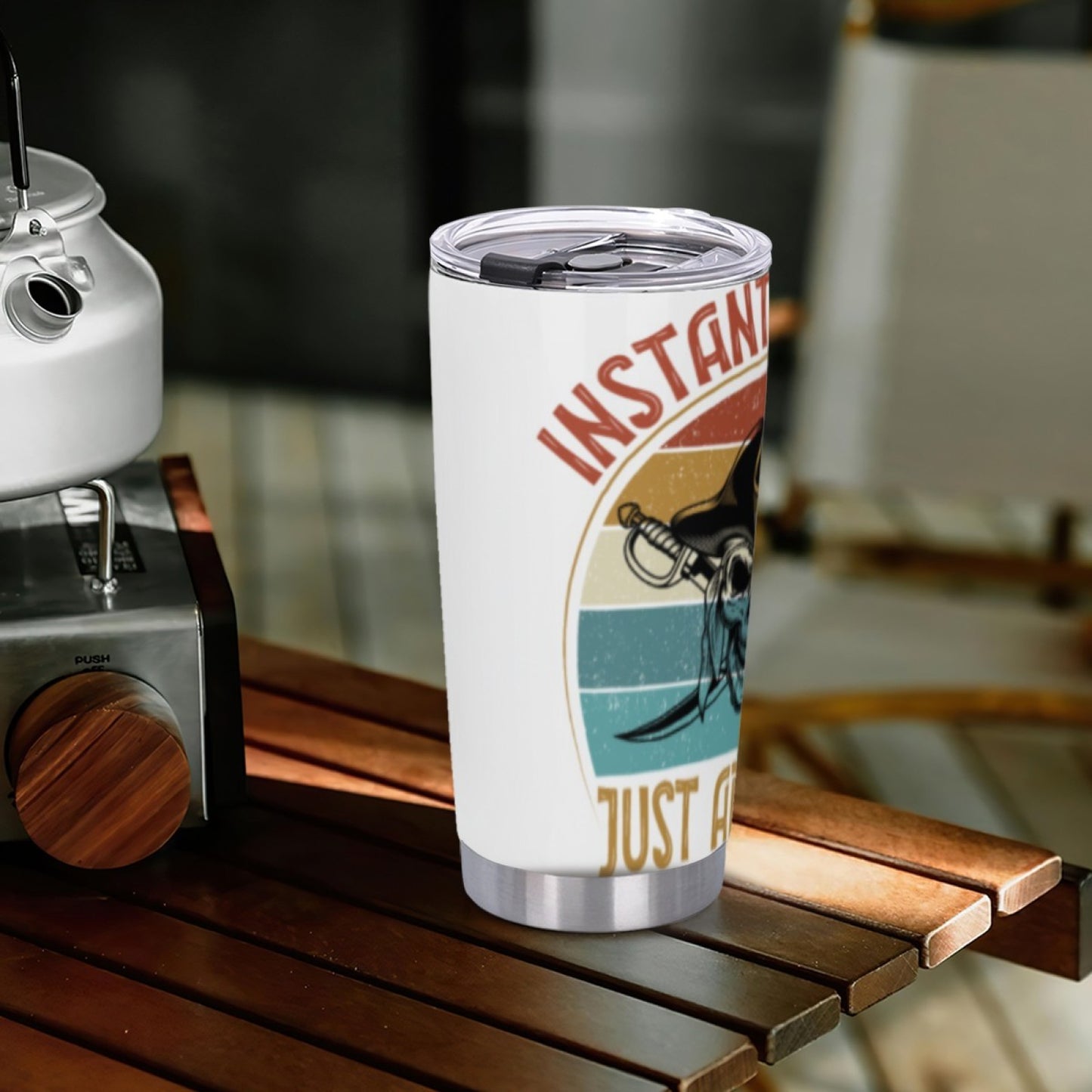 Leak-Proof Graphic Insulated Tumbler - Stainless Steel Daily Drink Cup