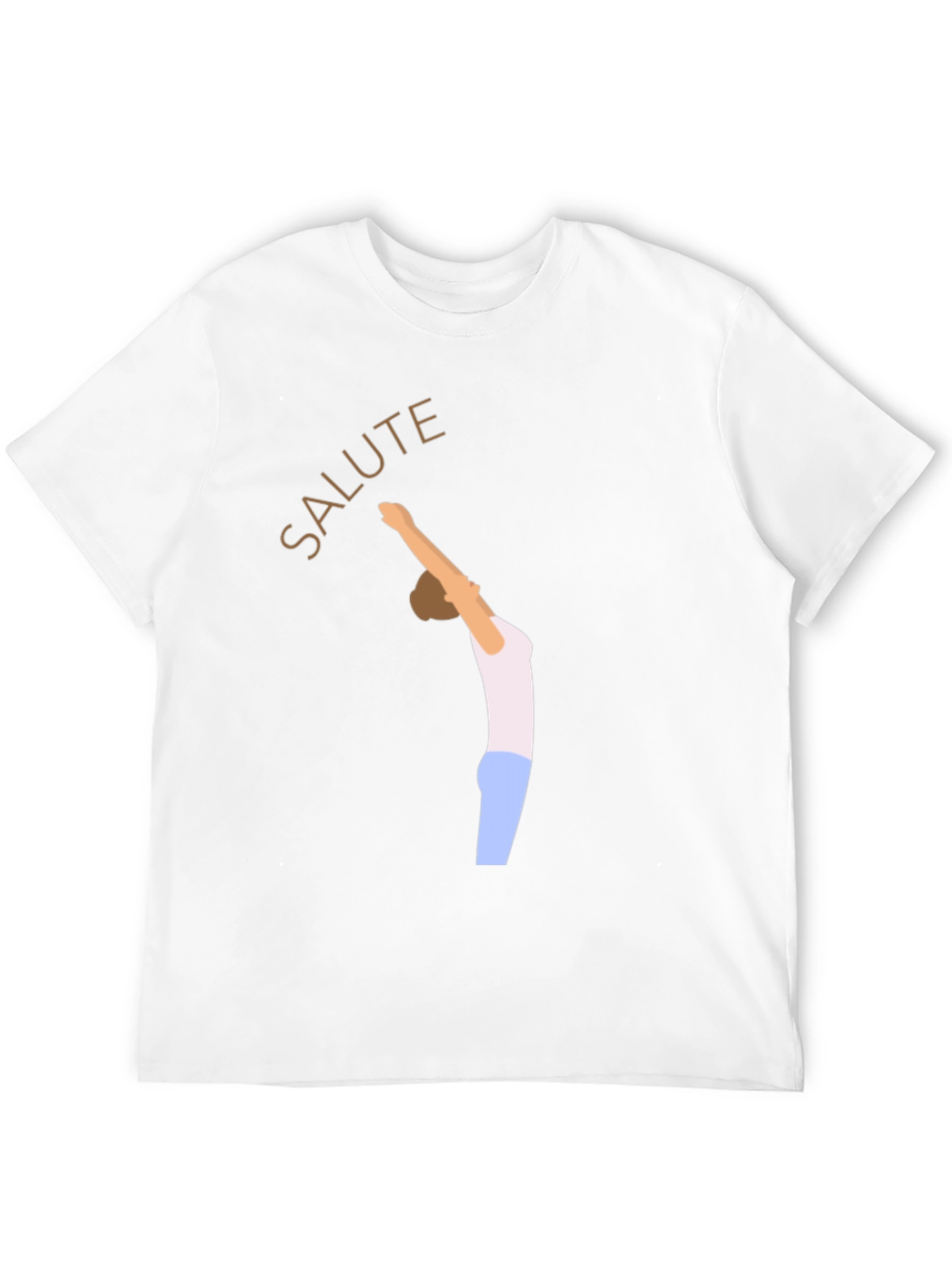 Salute Yoga Pose Black T-Shirt