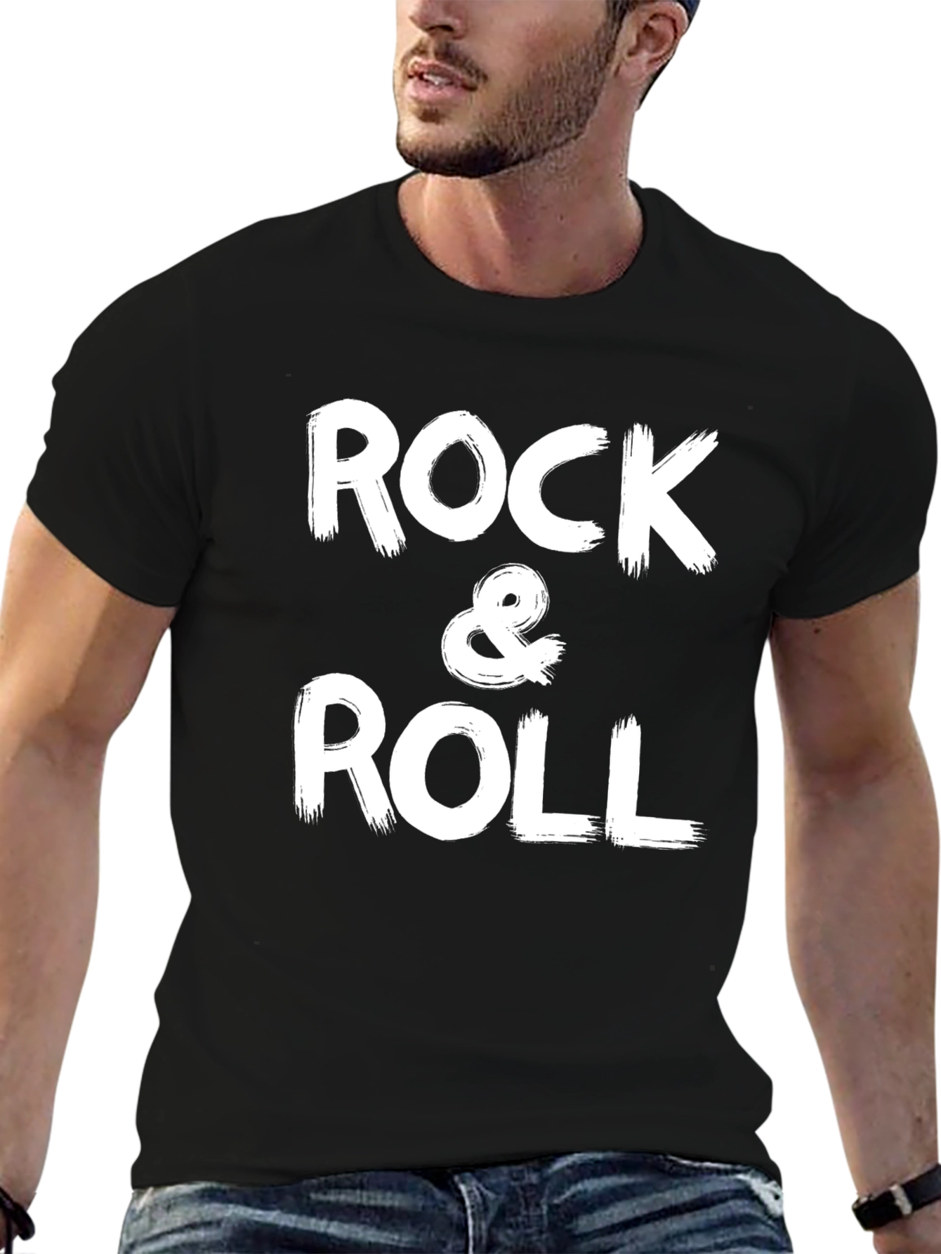 Rock & Roll Graphic Tee - Classic Black T-Shirt