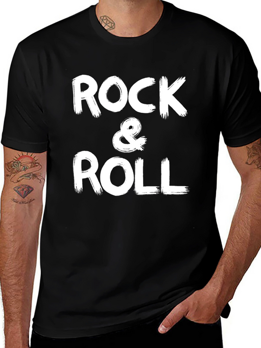 Rock & Roll Graphic Tee - Classic Black T-Shirt