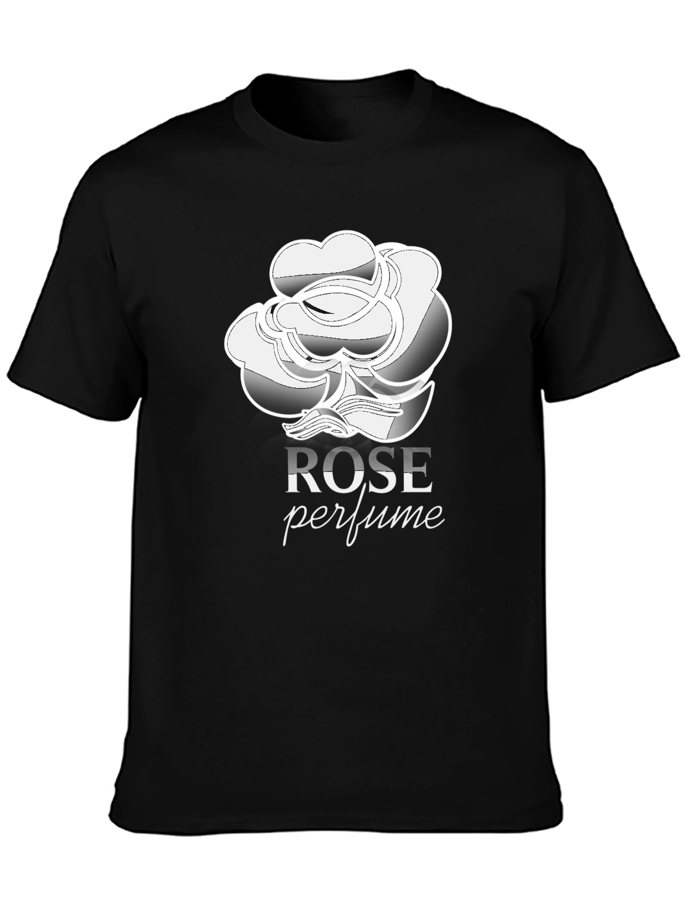 Rose Perfume Black T-Shirt