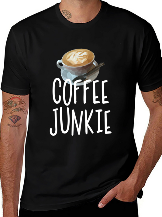 Coffee Junkie Graphic Tee - Unisex Black T-Shirt