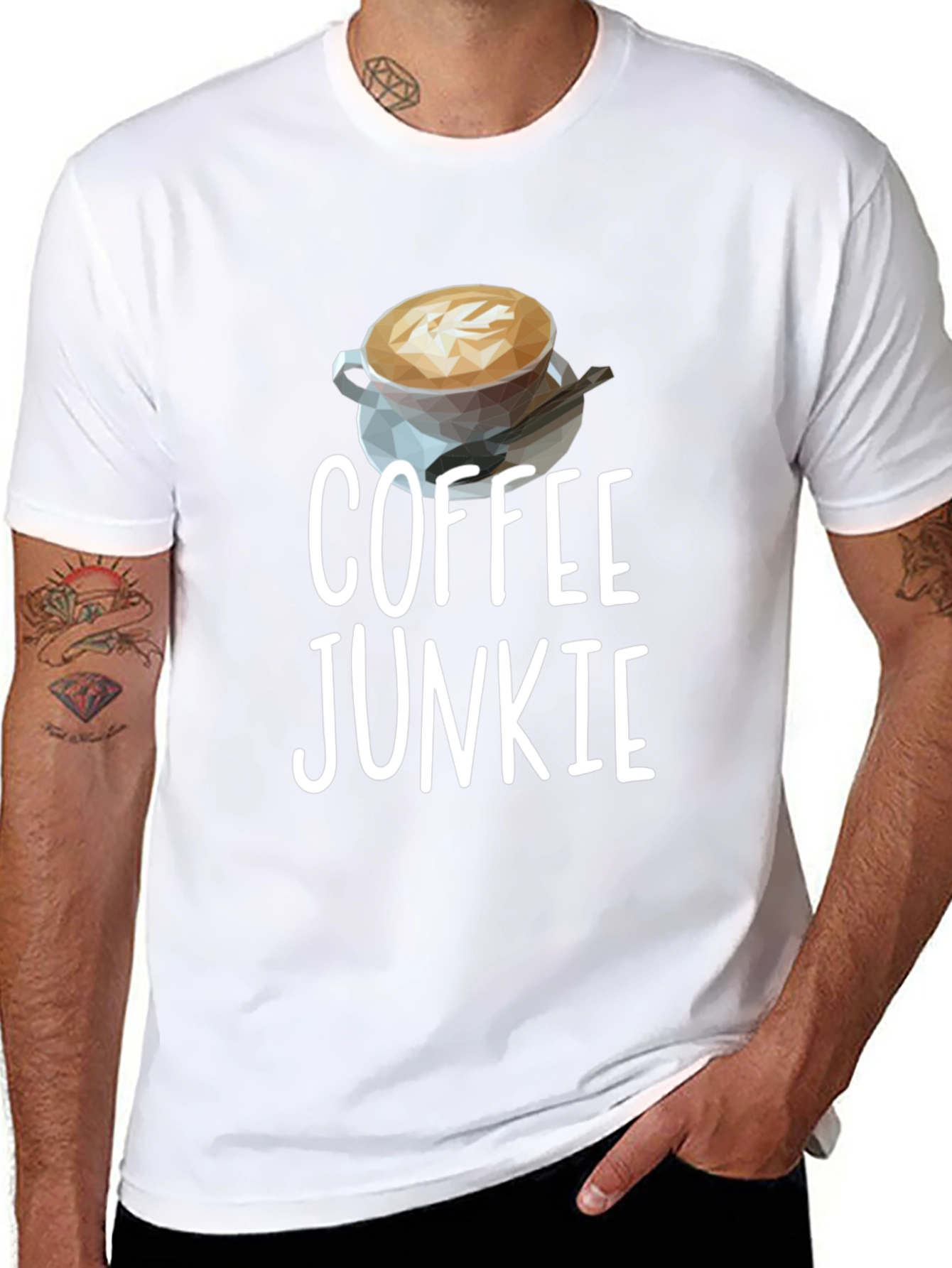 Coffee Junkie Graphic Tee - Unisex Black T-Shirt
