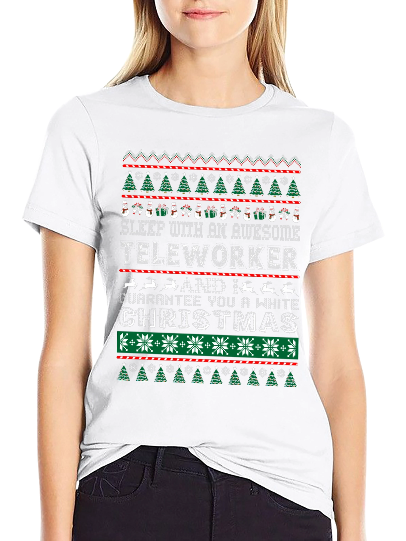 Awesome Teleworker Ugly Christmas T-Shirt