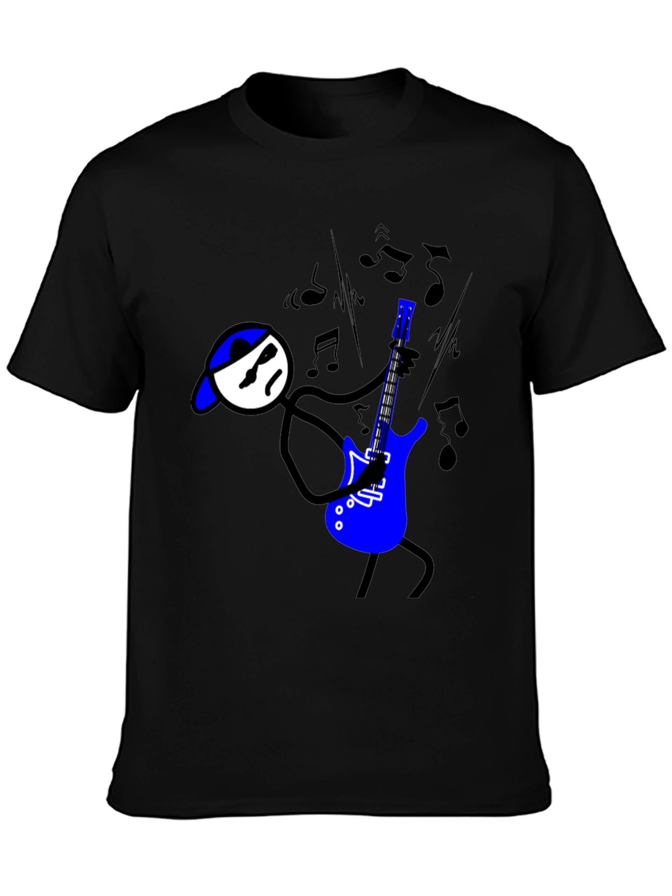 Cool Stick Figure Guitarist T-Shirt
