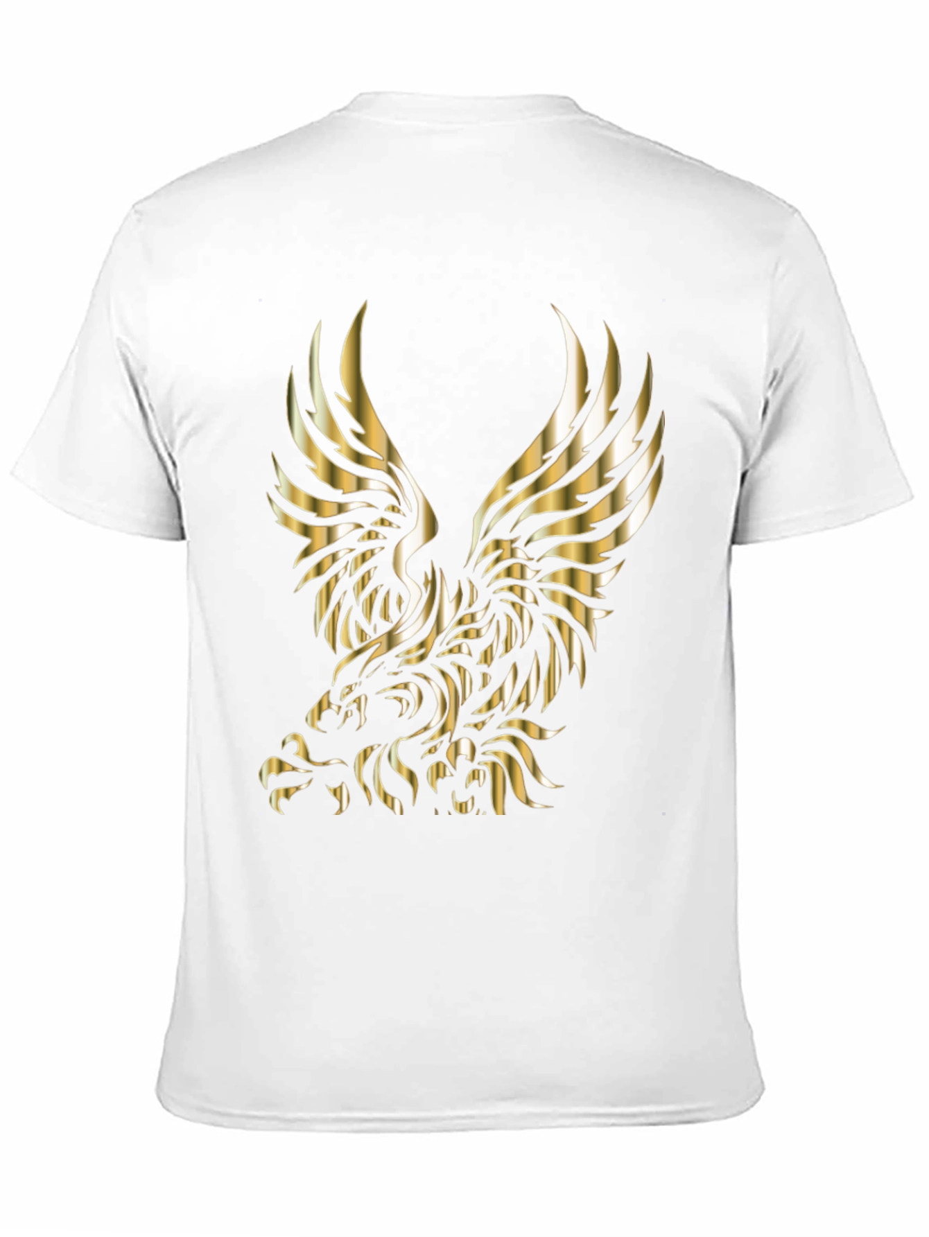 Mens Black T-shirt with Gold Eagle Graphic