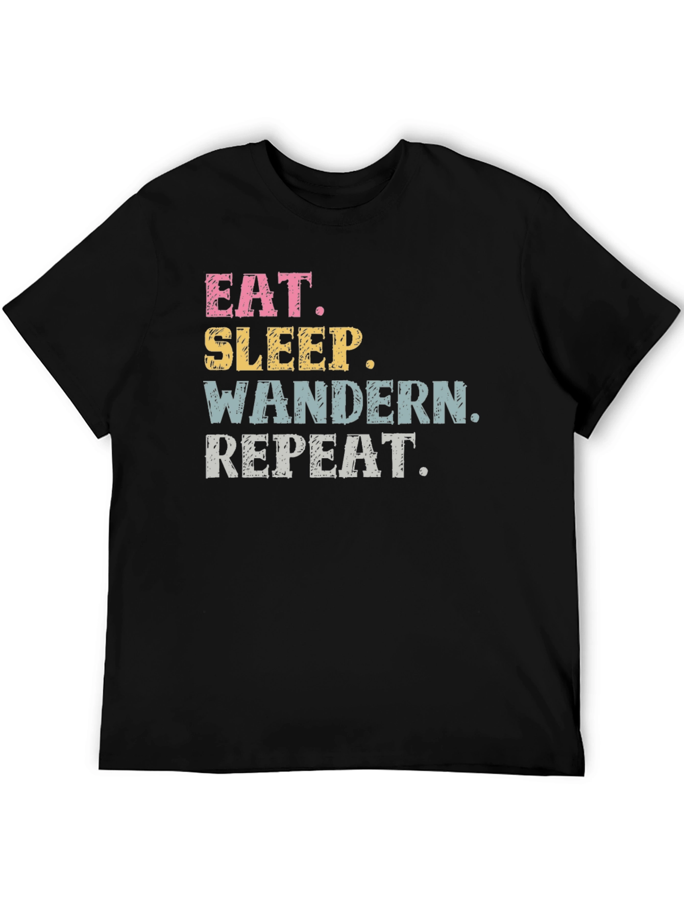 Eat Sleep Wandern Repeat Black T-Shirt